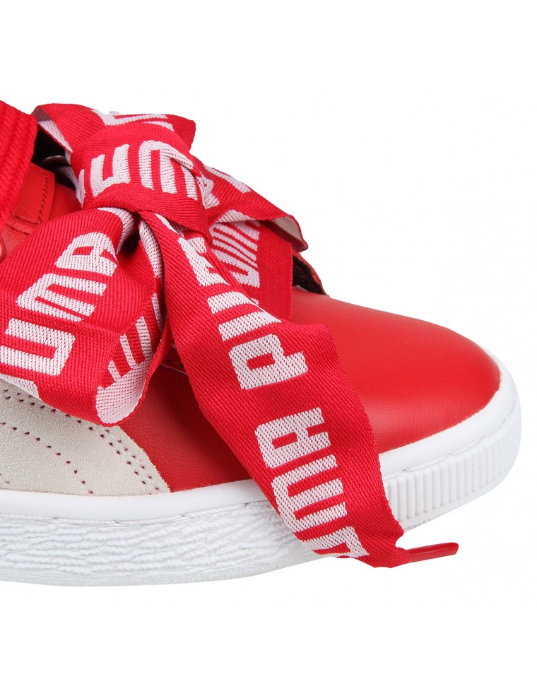 puma basket heart rosso