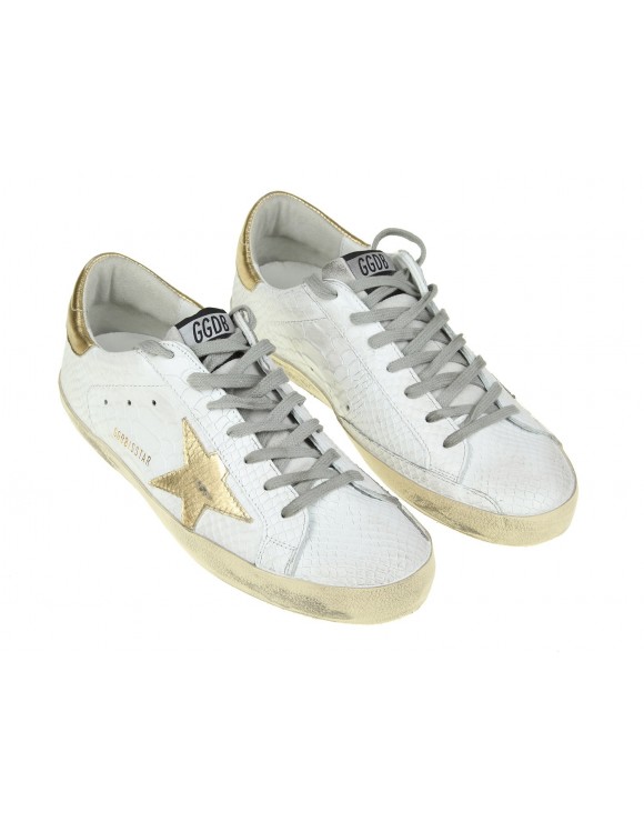 sneakers super star in pelle e stella traforata