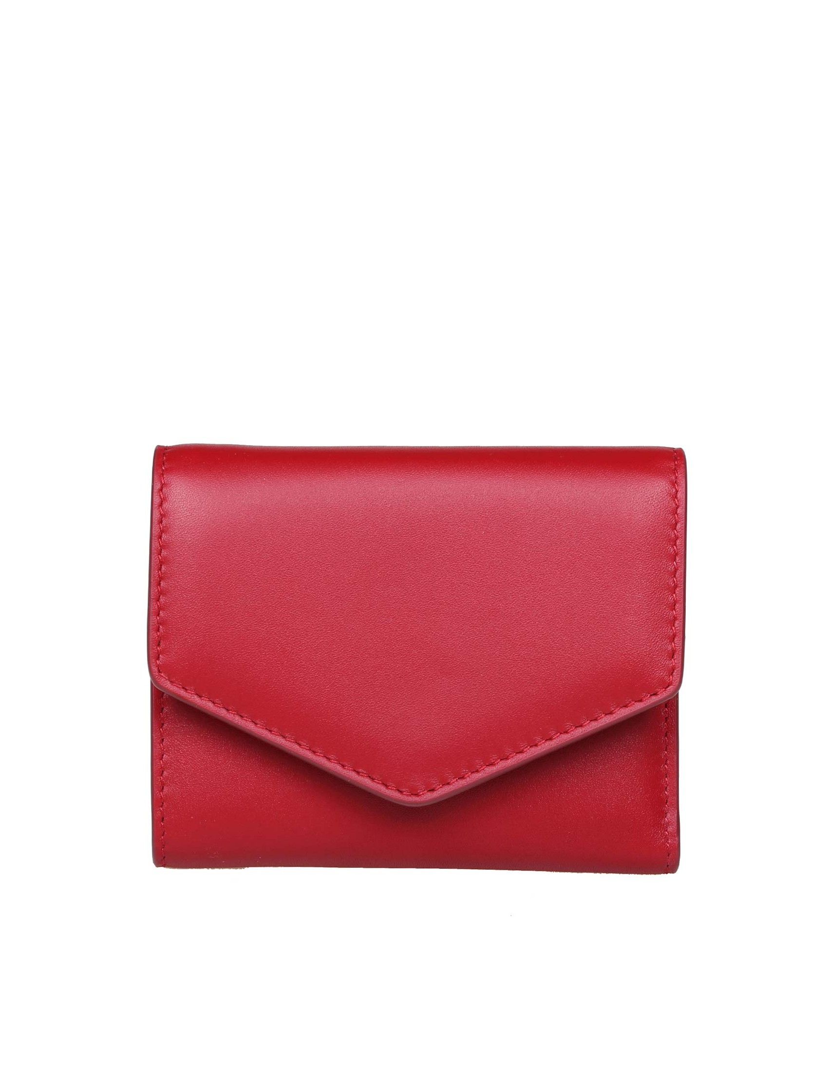 MAISON MARGIELA WALLET IN RED LEATHER