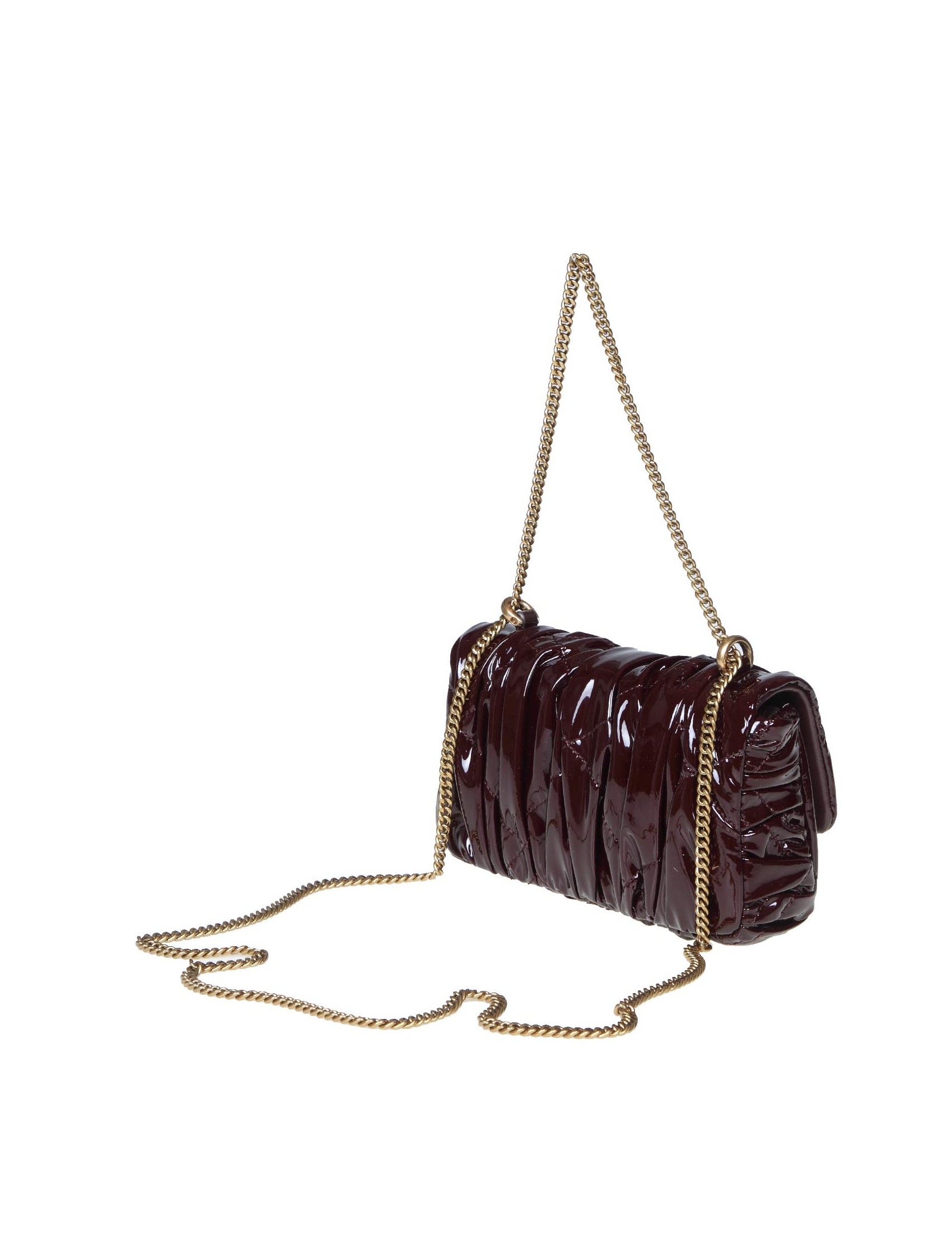 TORY BURCH KIRA MINIBAG IN PATENT LEATHER WITH RUCHES