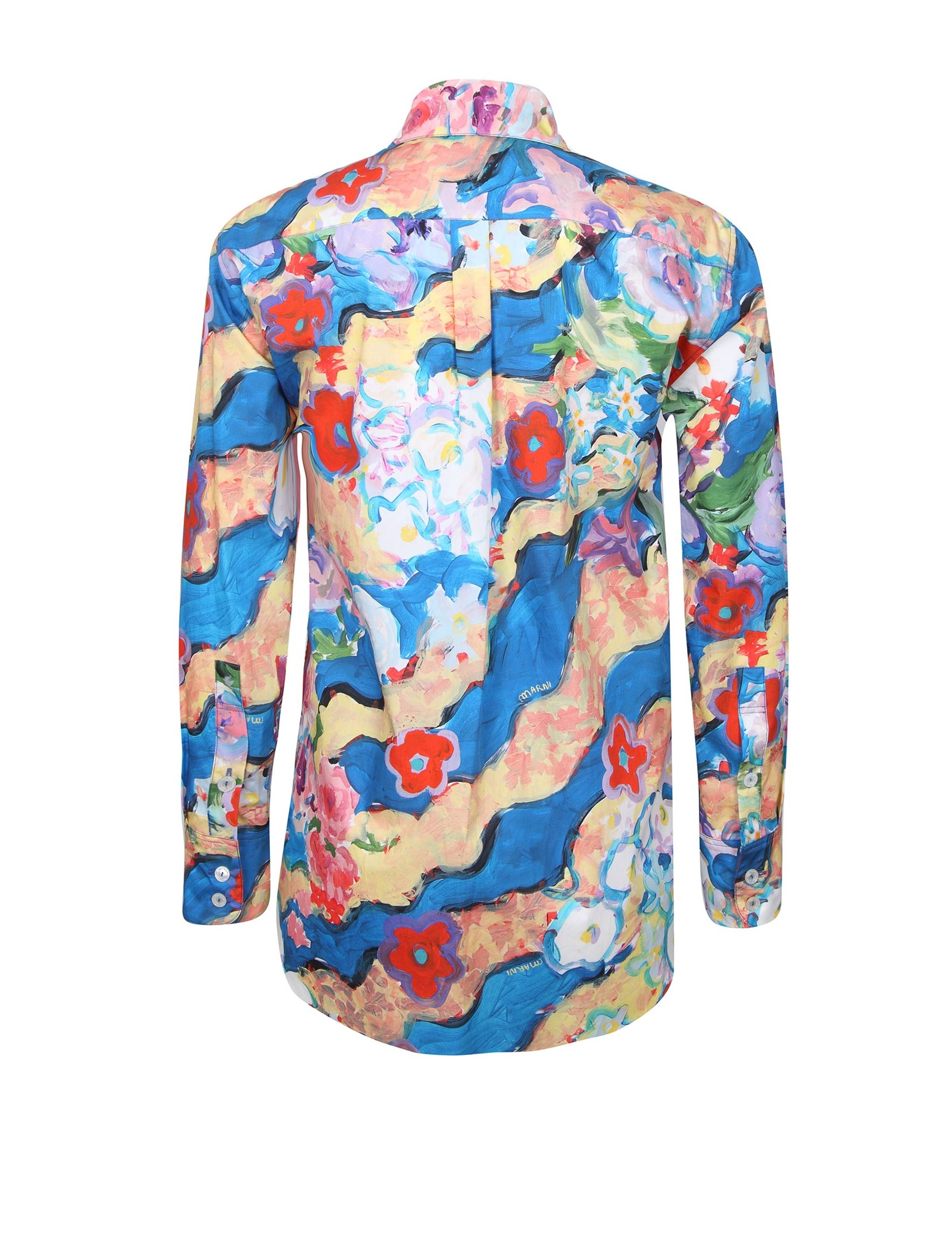 MARNI POPLIN SHIRT WITH FLORAL PRINT