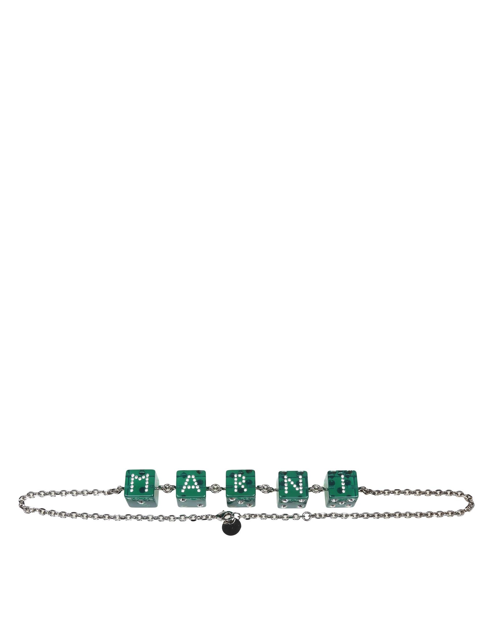 Marni Silver & Green Dice Bracelet