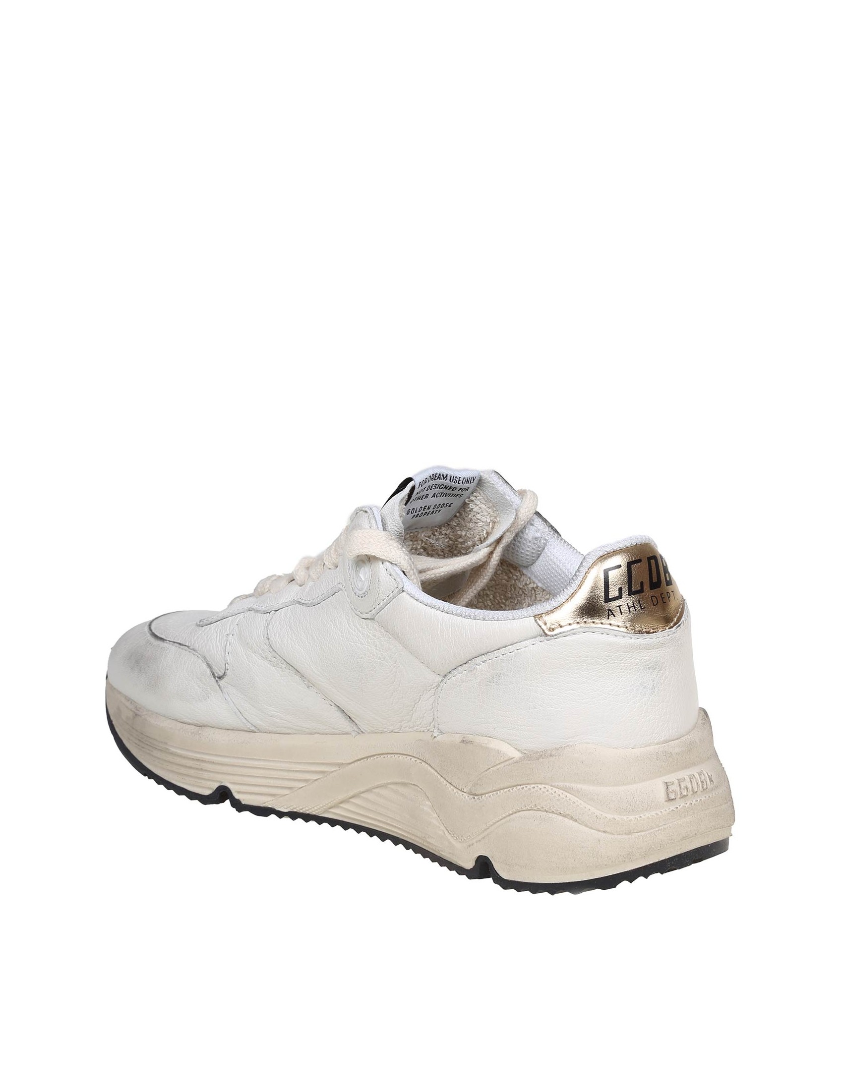 GOLDEN GOOSE SNEAKERS RUNNING SOLE IN WHITE LEATHER