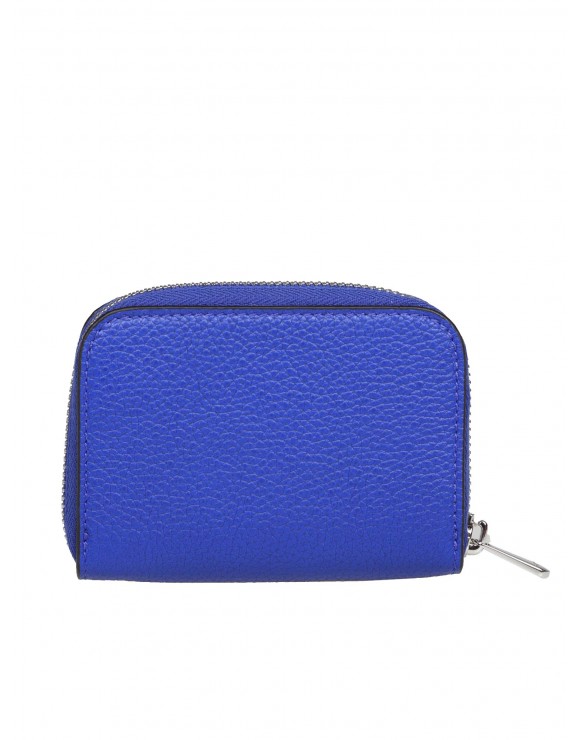 Dolce & Gabbana Lapis Blue Leather Zip Clutch Bag/ Pouch Family Final Sale