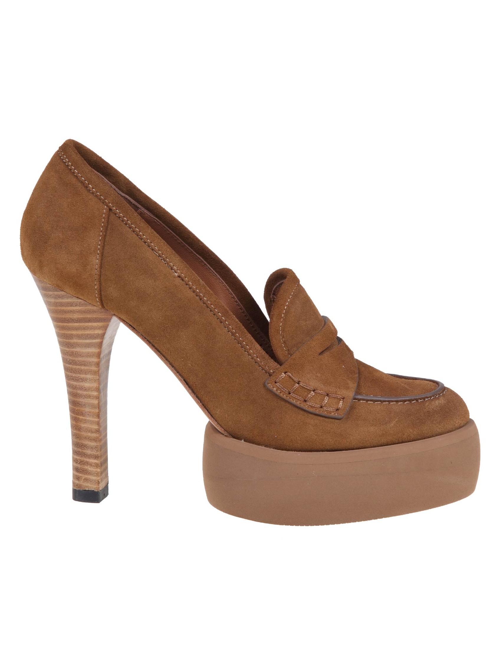 PALOMA BARCELO' MABEL MOCCASIN IN WALNUT COLOR SUEDE