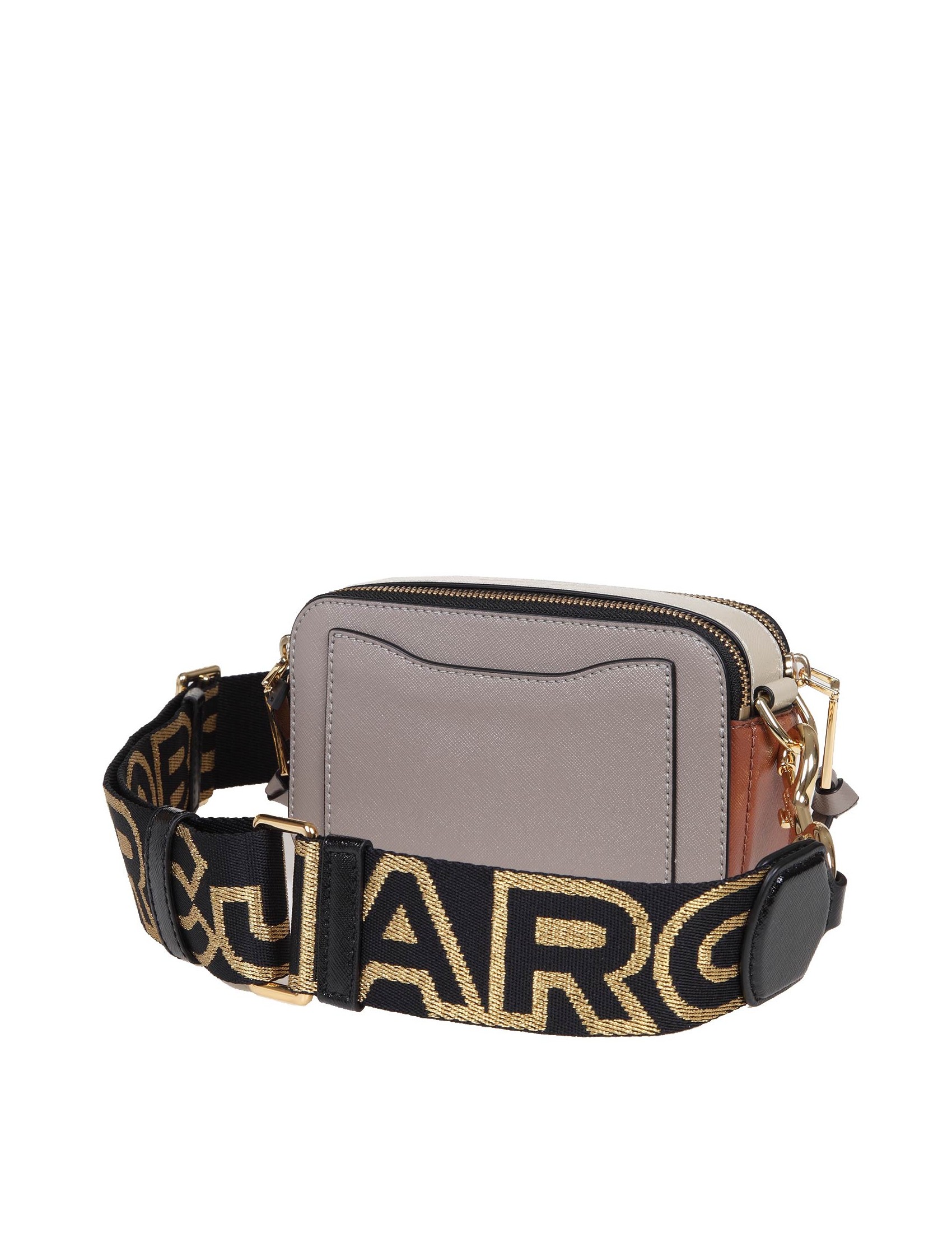 MARC JACOBS SNAPSHOT BAG IN CEMENT COLORED LEATHER