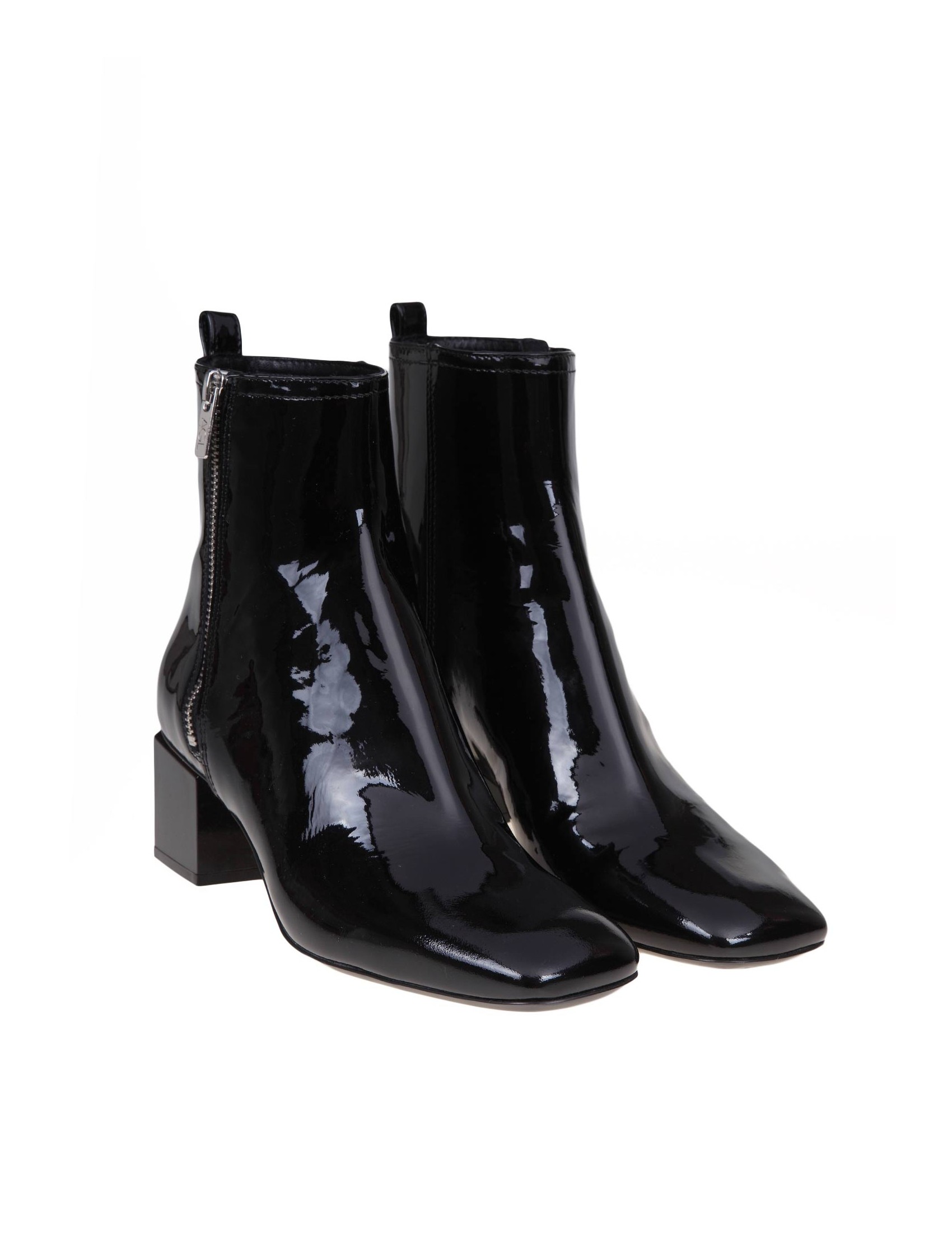 AGL ANGIE BLACK PATENT ANKLE BOOT