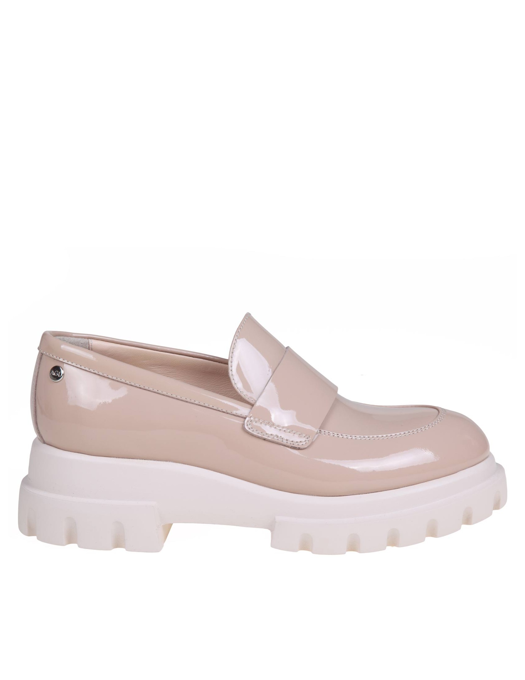 AGL IDA LOAFERS IN CREAM COLOR PATENT