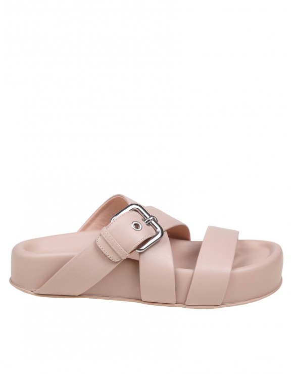 AGL JANE SLIDES IN NUDE LEATHER