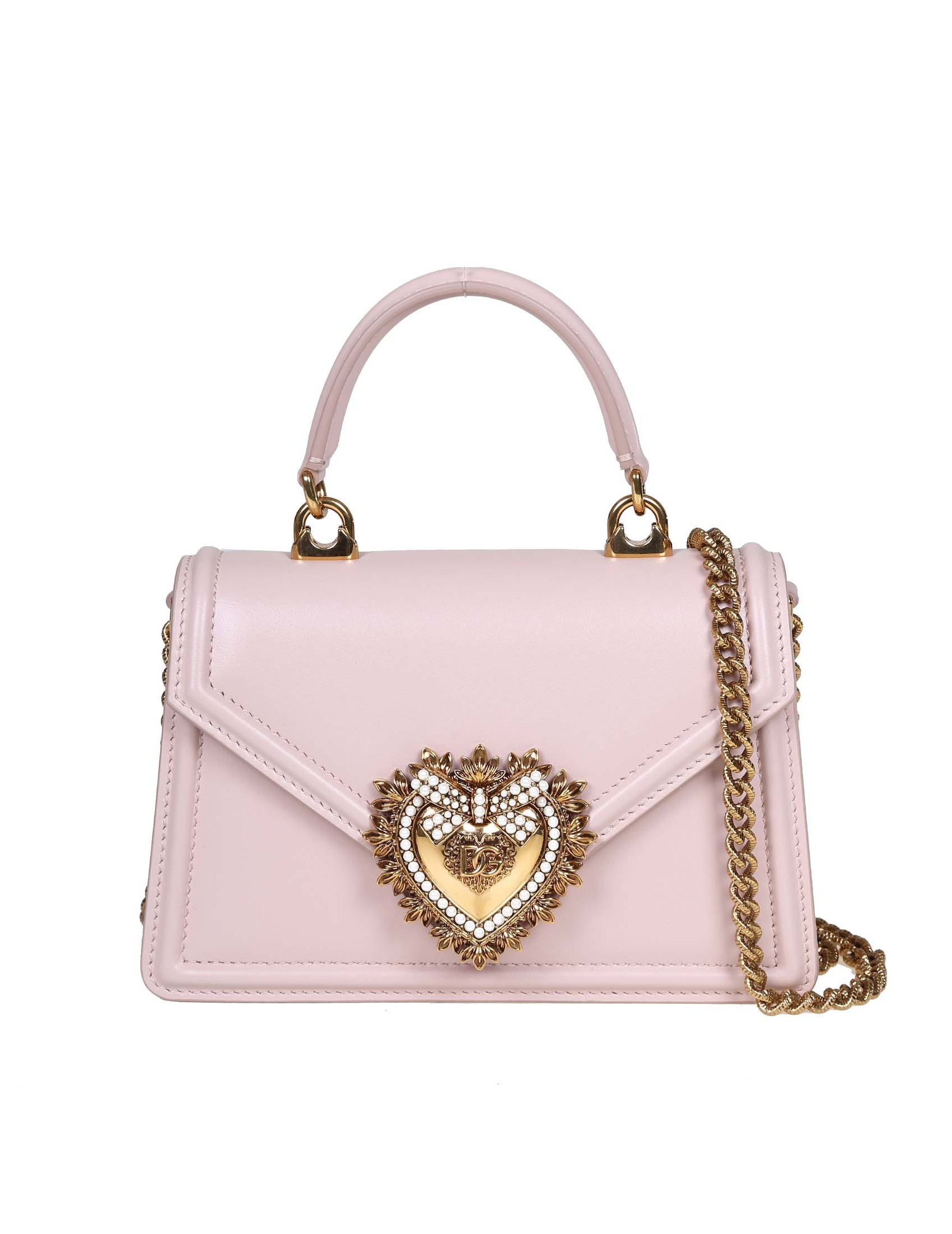 DOLCE & GABBANA BORSA A MANO DEVOTION PICCOLA IN PELLE CIPRIA