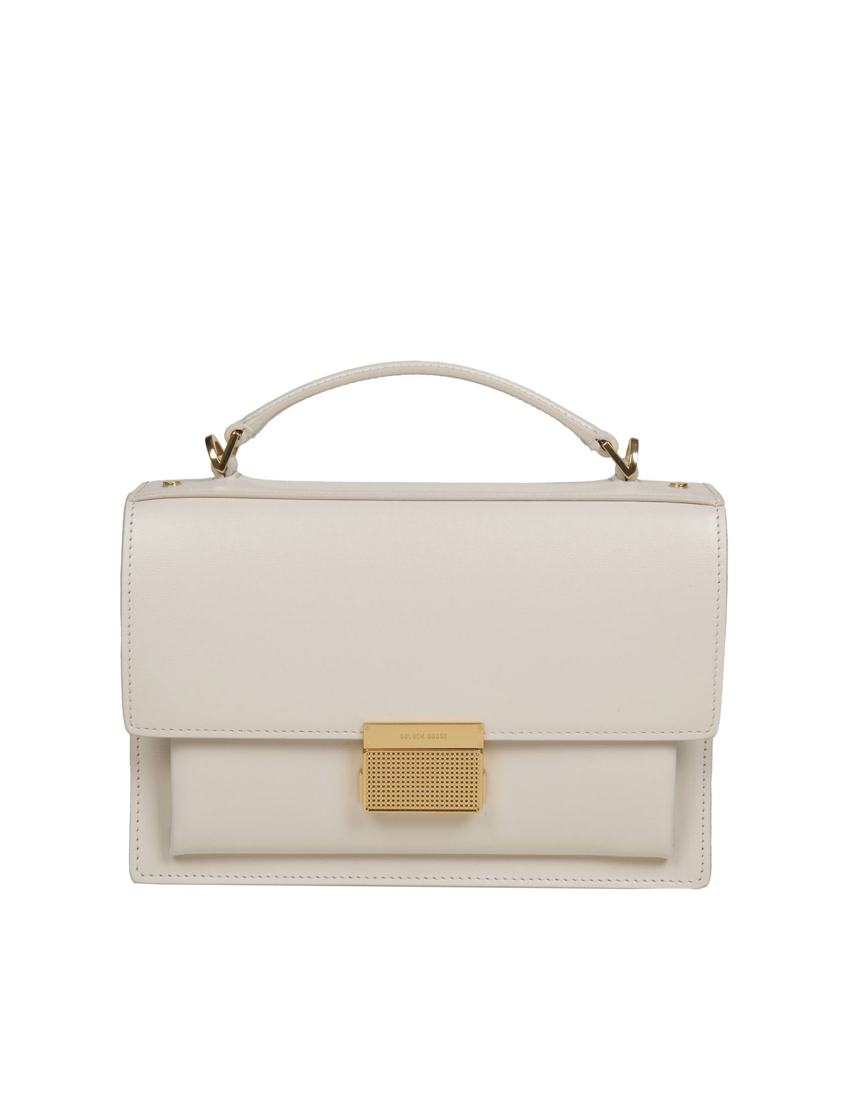 GOLDEN GOOSE VENEZIA HANDBAG IN BUTTER COLOR LEATHER