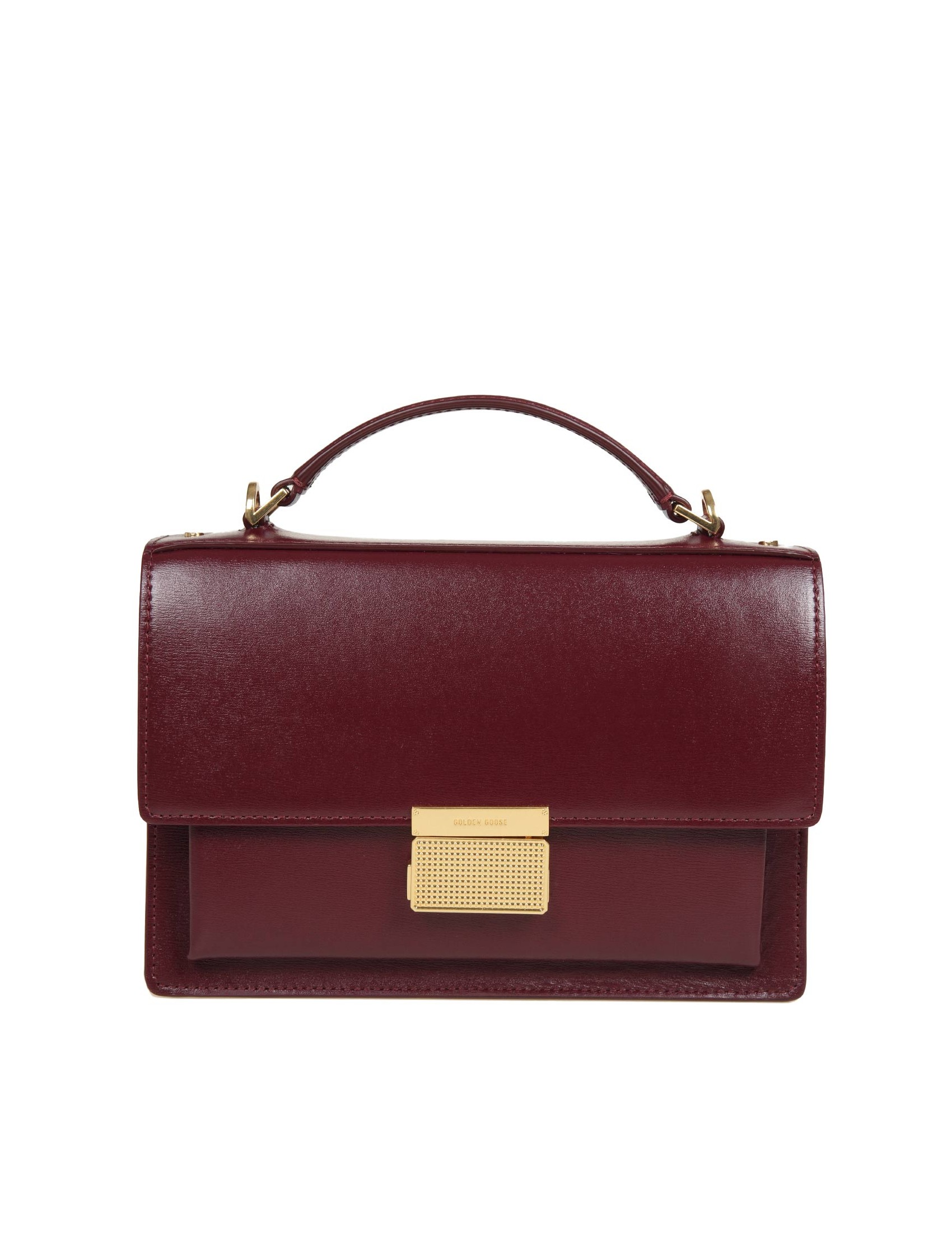 GOLDEN GOOSE VENEZIA HANDBAG IN BORDEAUX LEATHER