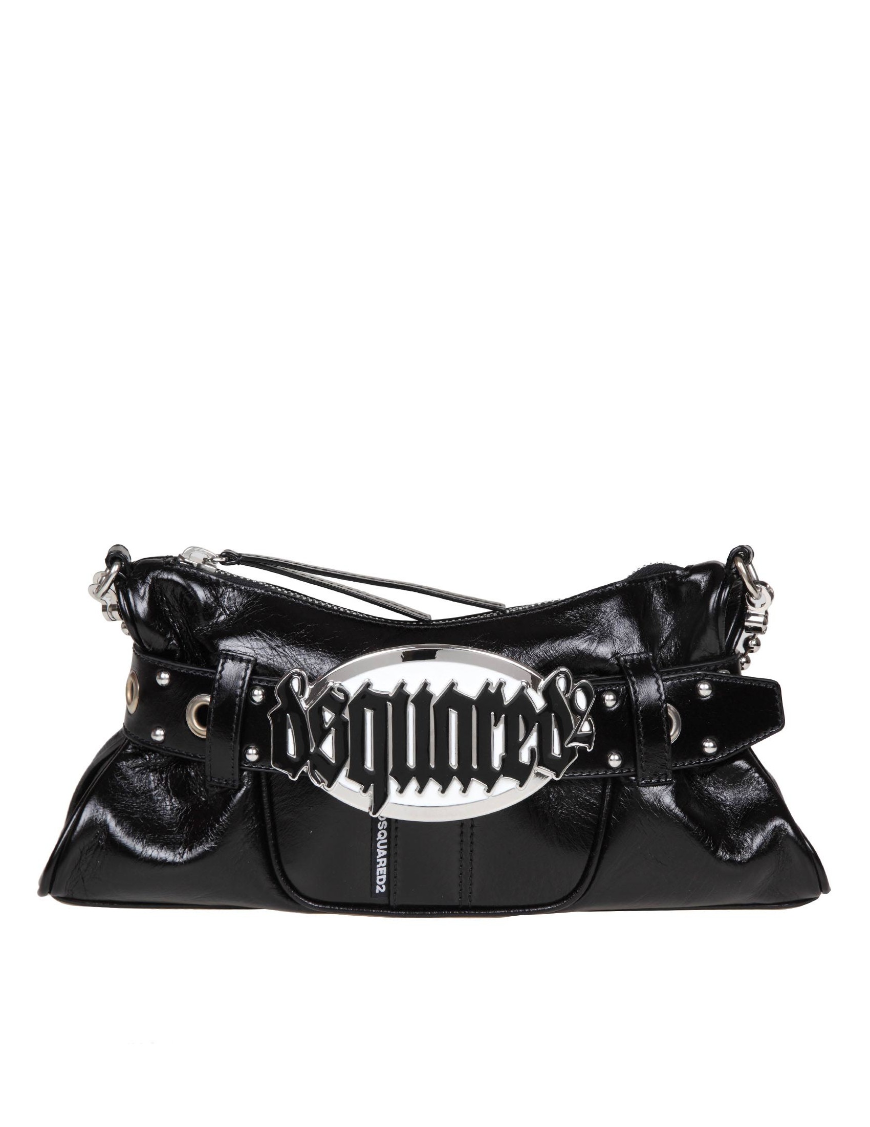 DSQUARED2 CLUTCH GOTHIC IN PELLE CON  LOGO