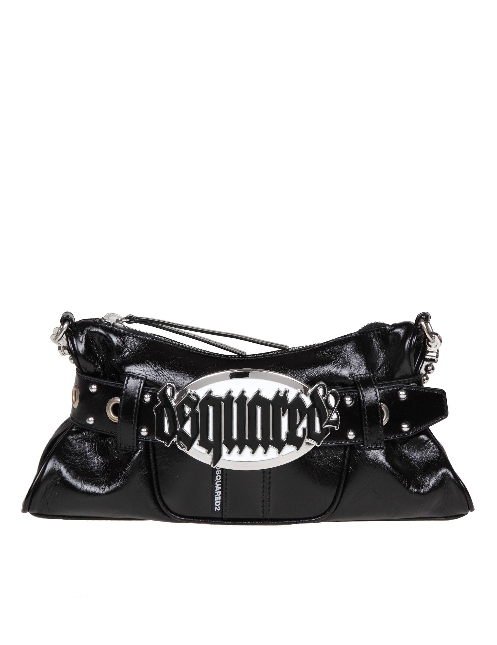 DSQUARED2 GOTHIC LEATHER CLUTCH WITH LOGO
