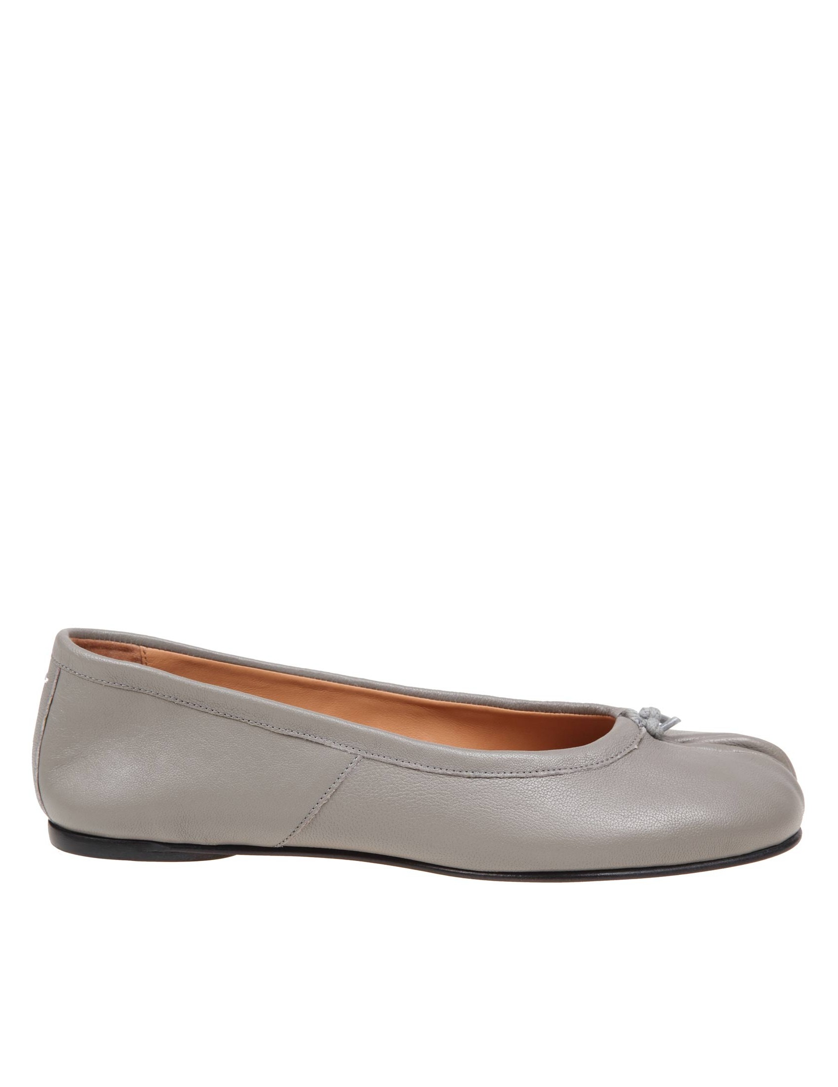 MAISON MARGIELA BALLERINA TABI IN PELLE COLORE GRIGIO