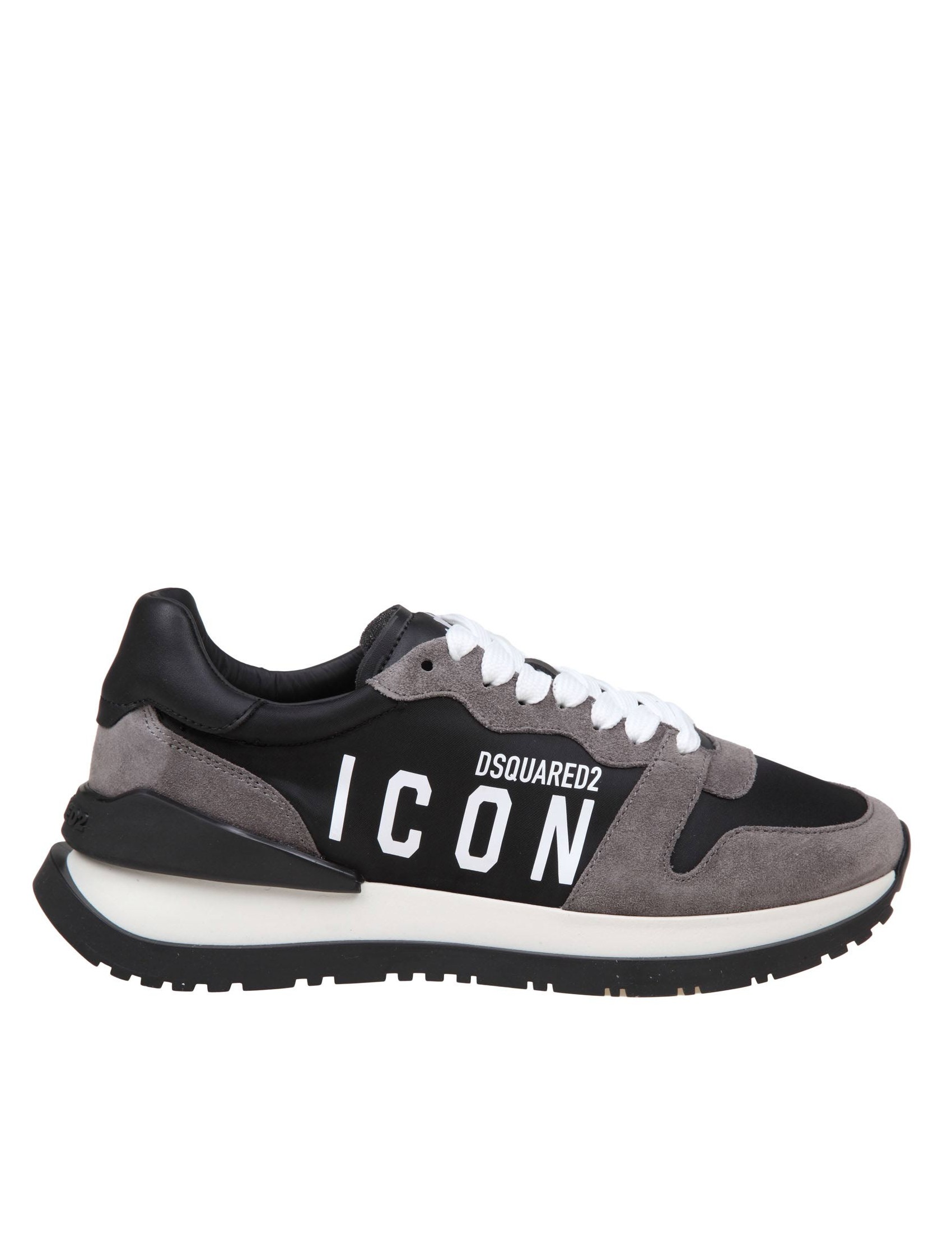 DSQUARED2 SNEAKERS RUNNING IN CAMOSCIO E NYLON CON LOGO