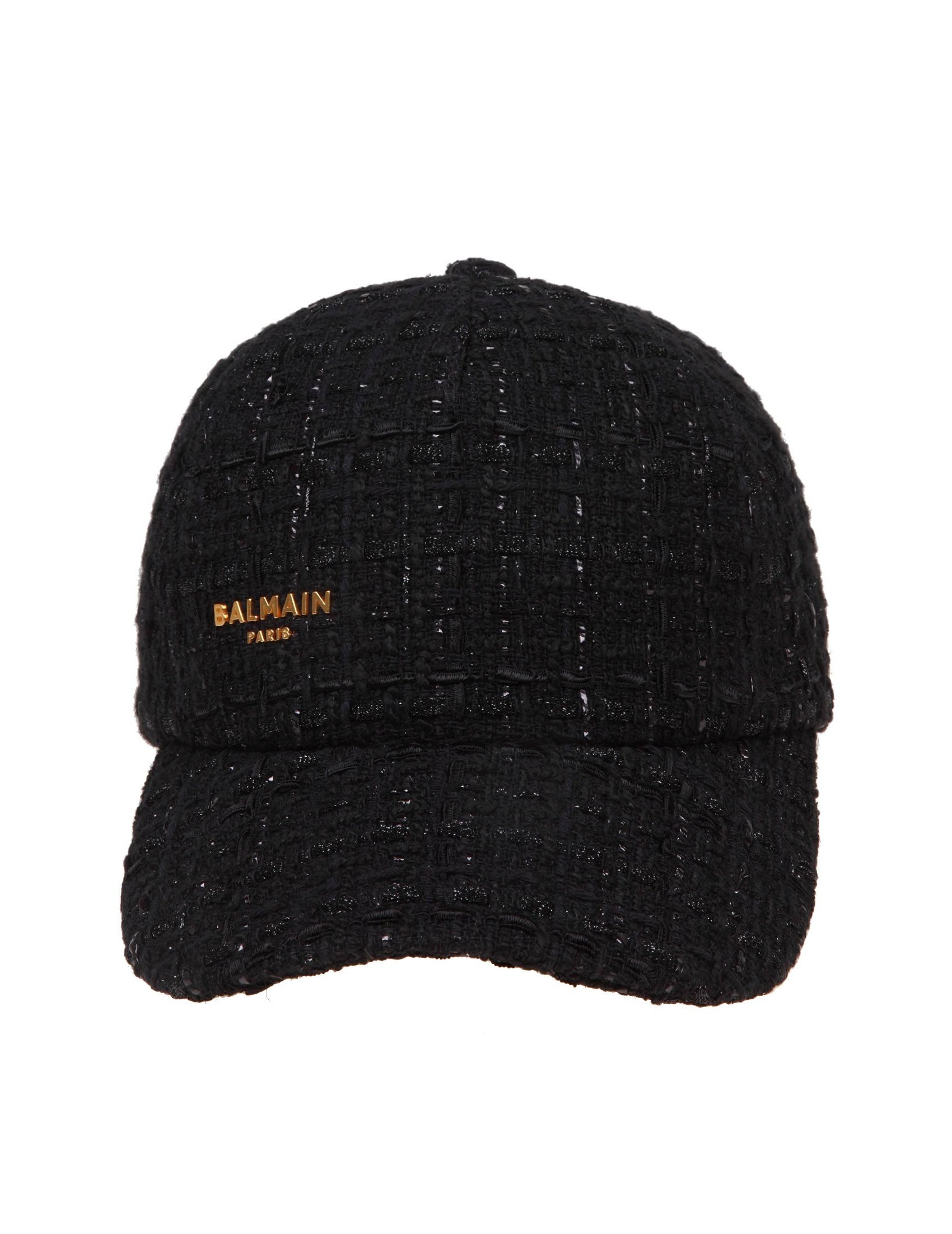 BALMAIN BLACK TWEED HAT