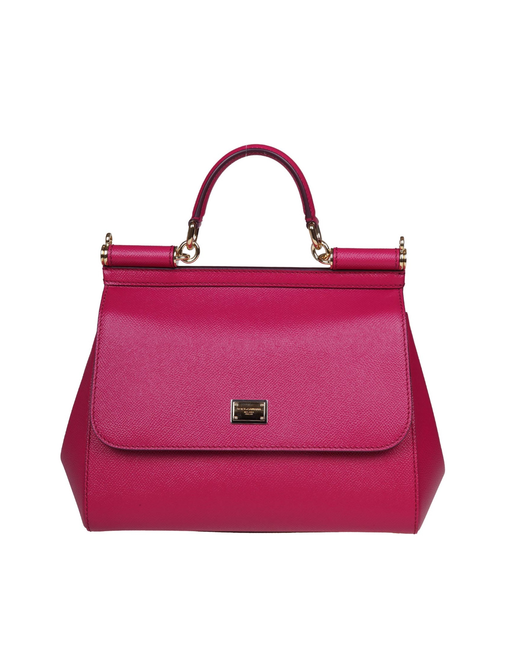 DOLCE & GABBANA MEDIUM SICILY BAG IN DAUPHINE LEATHER