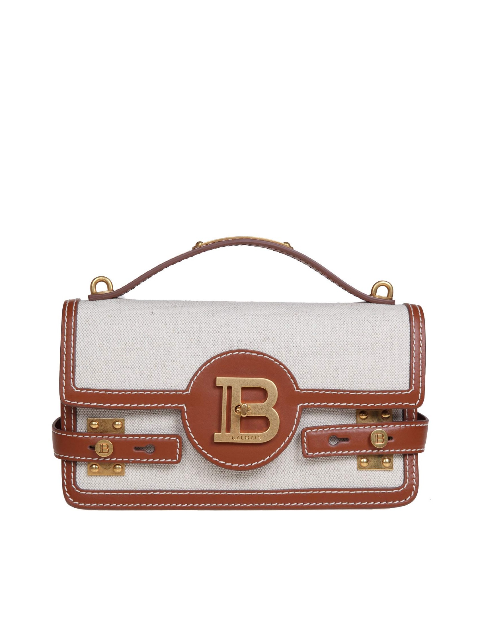 BALMAIN BORSA A MANO B-BUZZ 24 IN PELLE E TELA