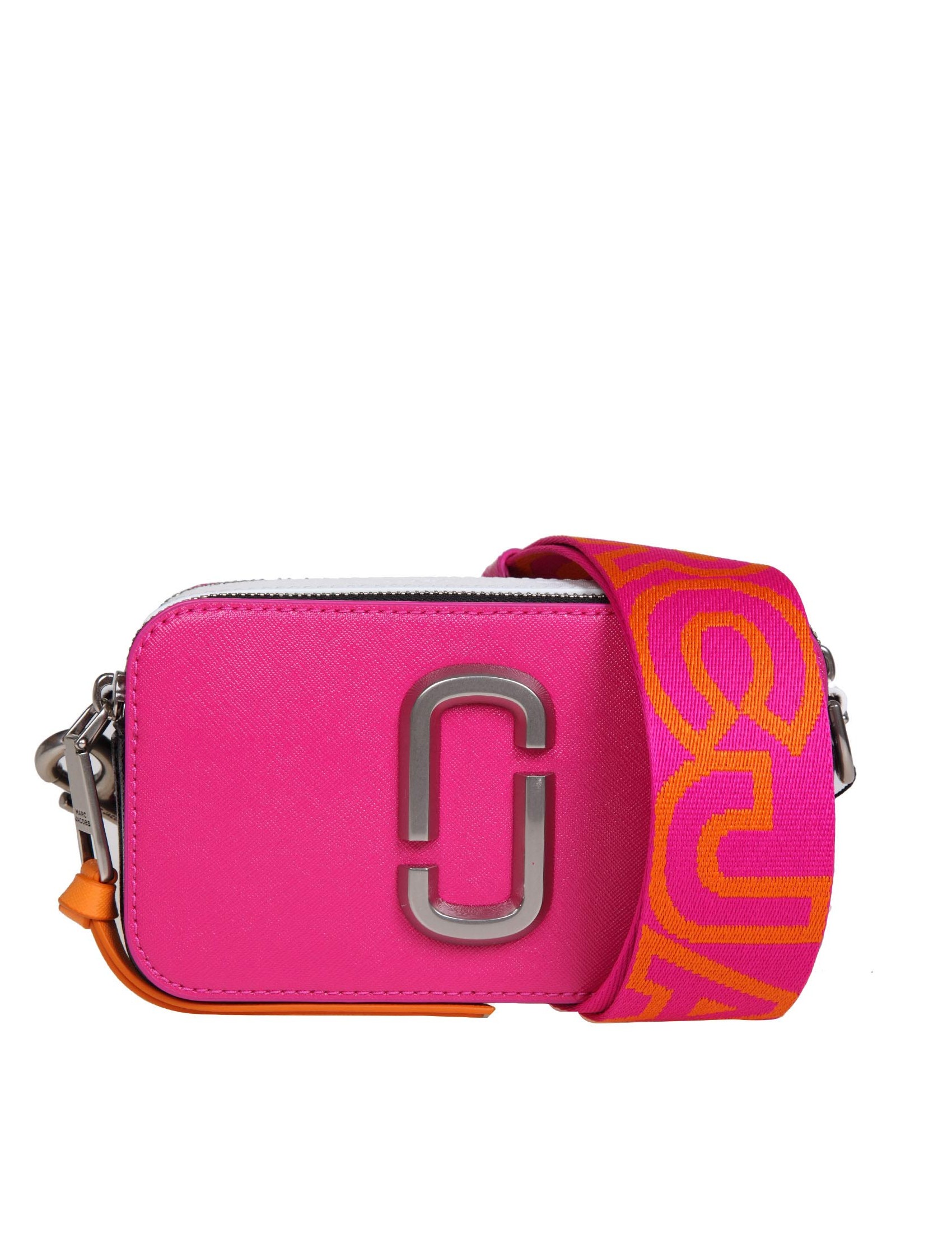 BORSA SNAPSHOT MARC JACOBS IN PELLE COLORE FUCSIA