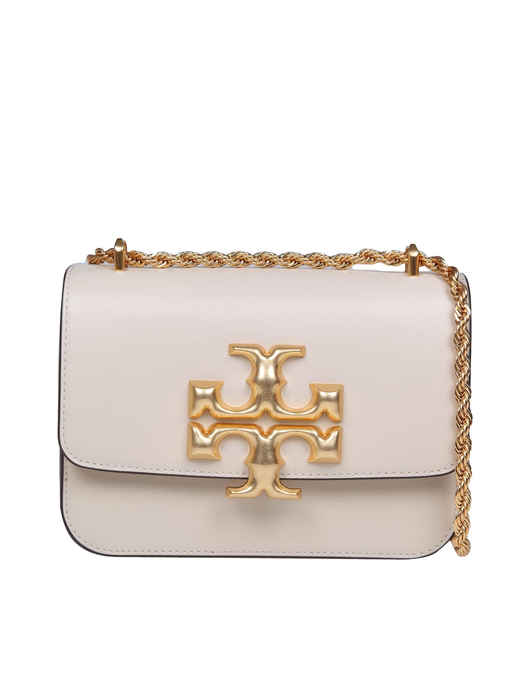 TORY BURCH ELEANOR SHOULDER BAG IN CREAM COLOR LEATHER