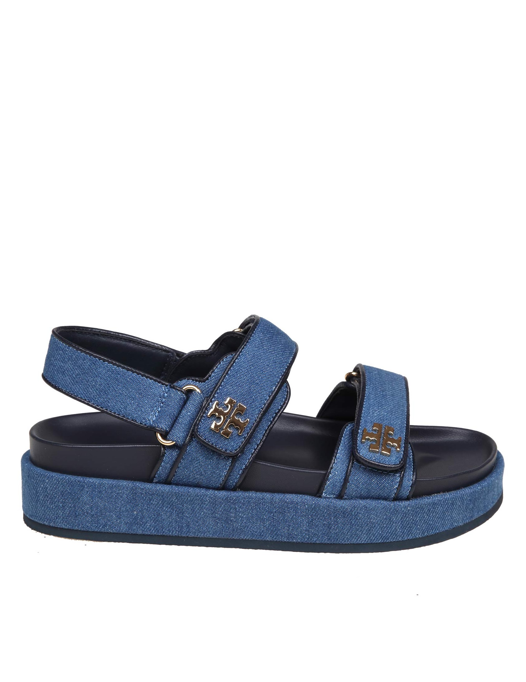 TORY BURCH KIRA SPORT SANDAL IN DENIM BLUE JEANS