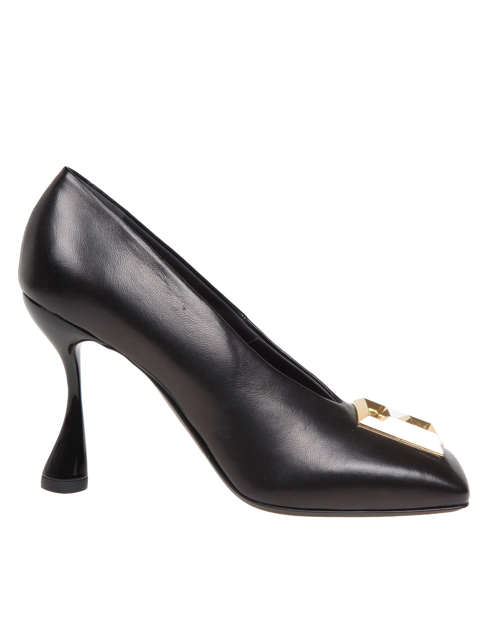 BALMAIN DECOLLETE' PUMP EDEN IN PELLE COLORE NERO