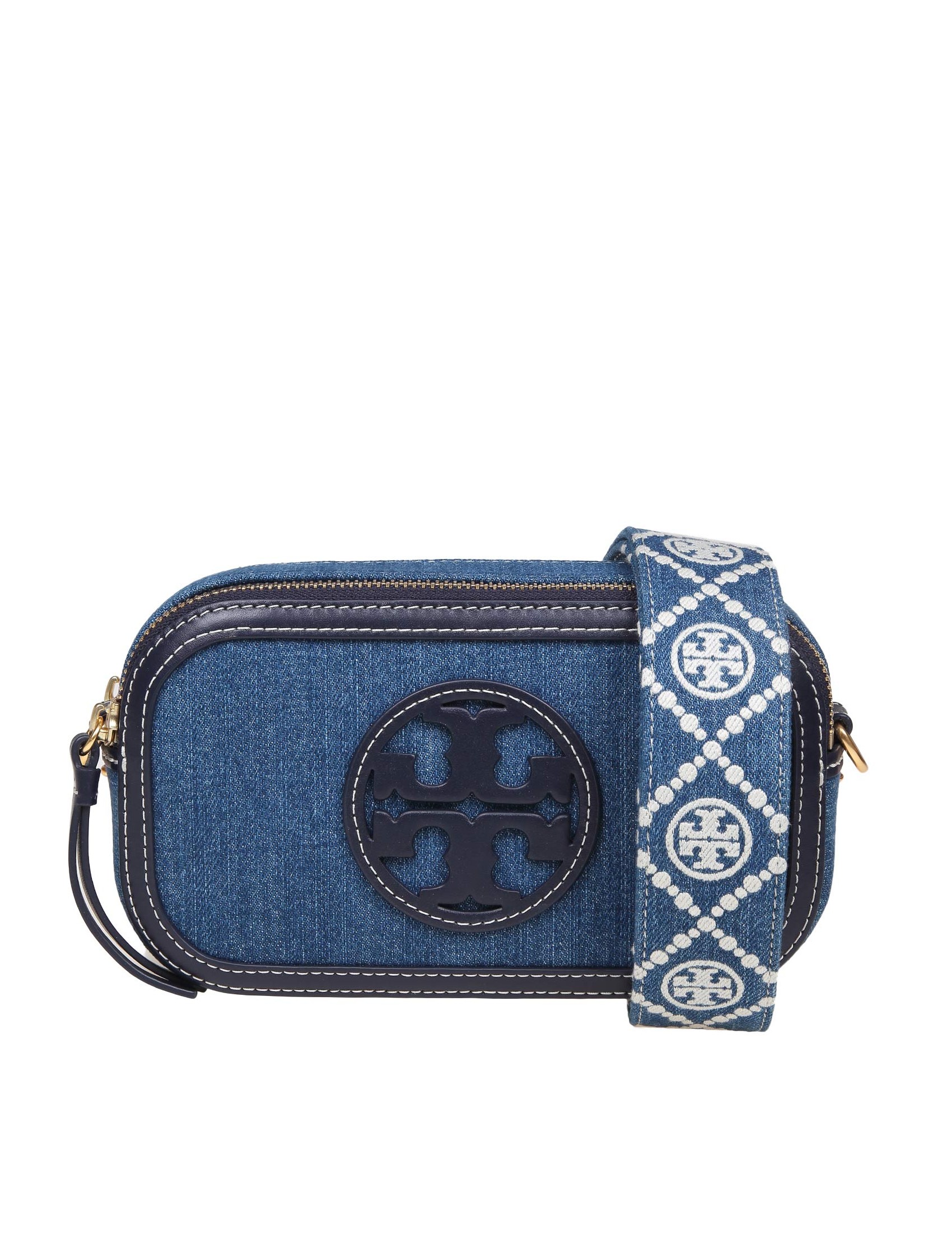 TORY BURCH BORSA A TRACOLLA MILLER MINI IN DENIM