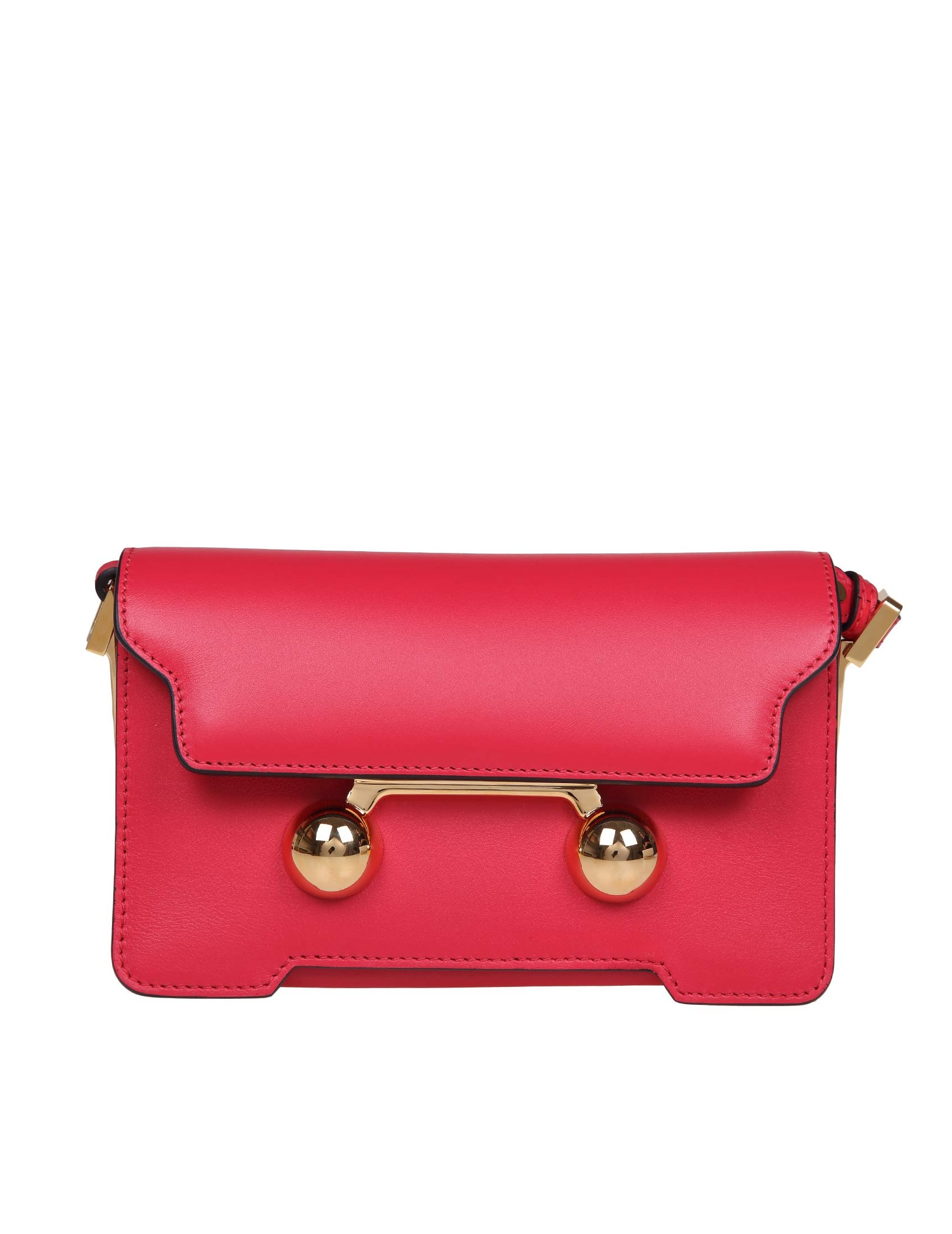 MARNI BORSA A TRACOLLA TRUNKAROO MINI IN PELLE COLORE ROSSA