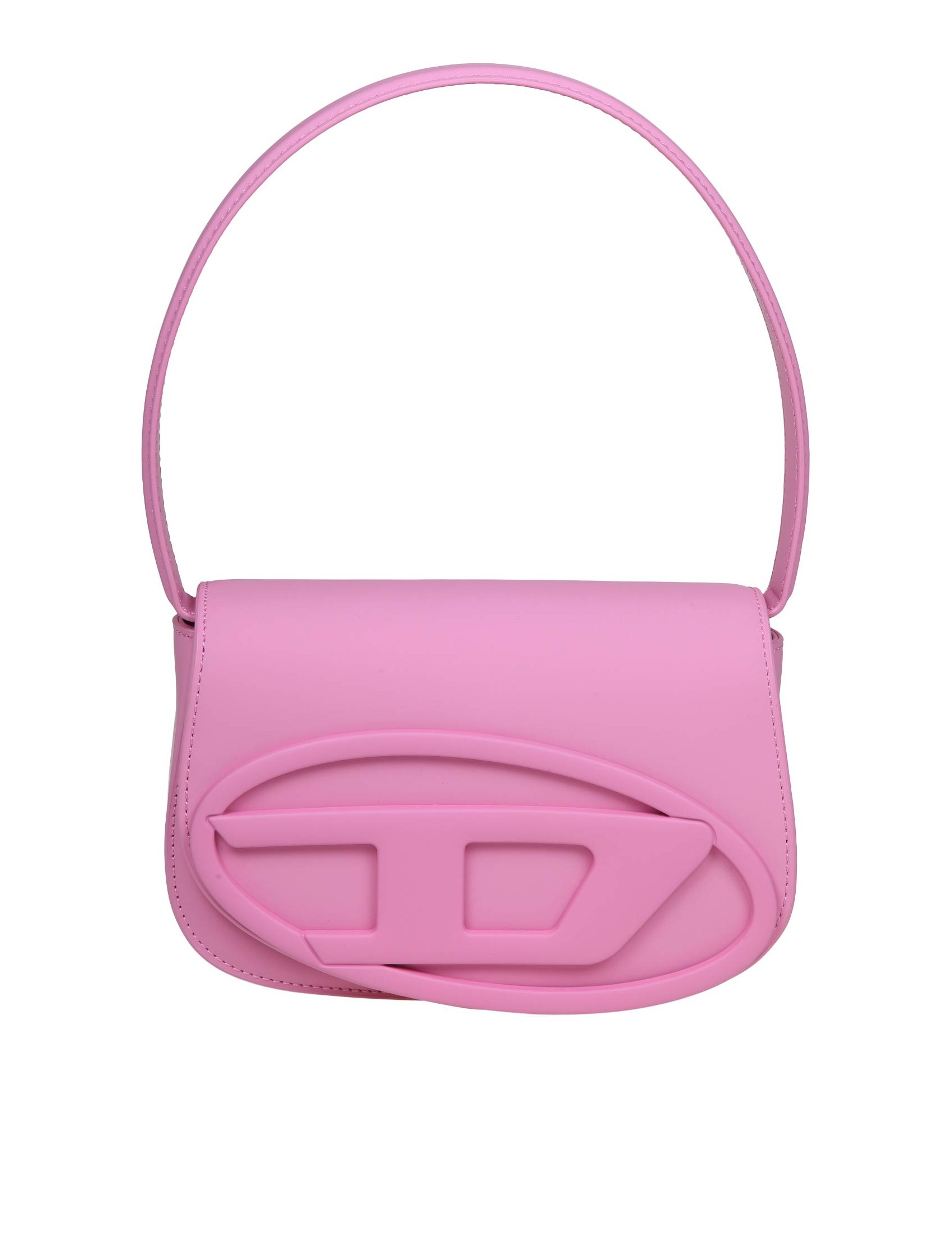 DIESEL 1DR SHOULDER BAG IN MATTE PINK LEATHER