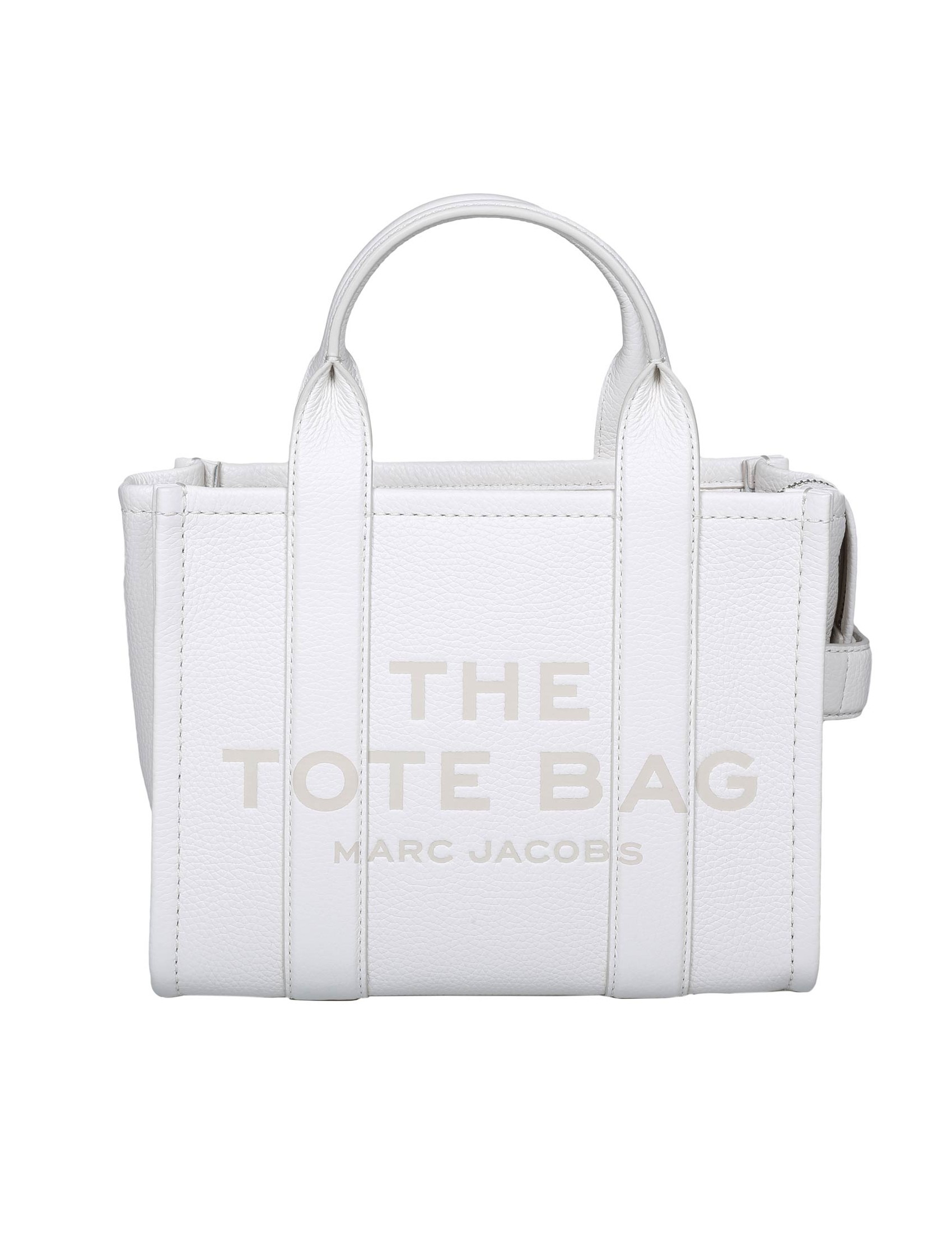 MARC JACOBS SMALL TOTE IN WHITE LEATHER