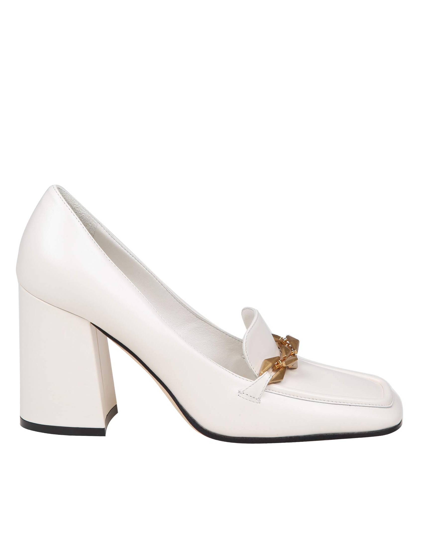 JIMMY CHOO PUMPS DIAMOND TILDA 85 IN PELLE COLORE BIANCO CREMA