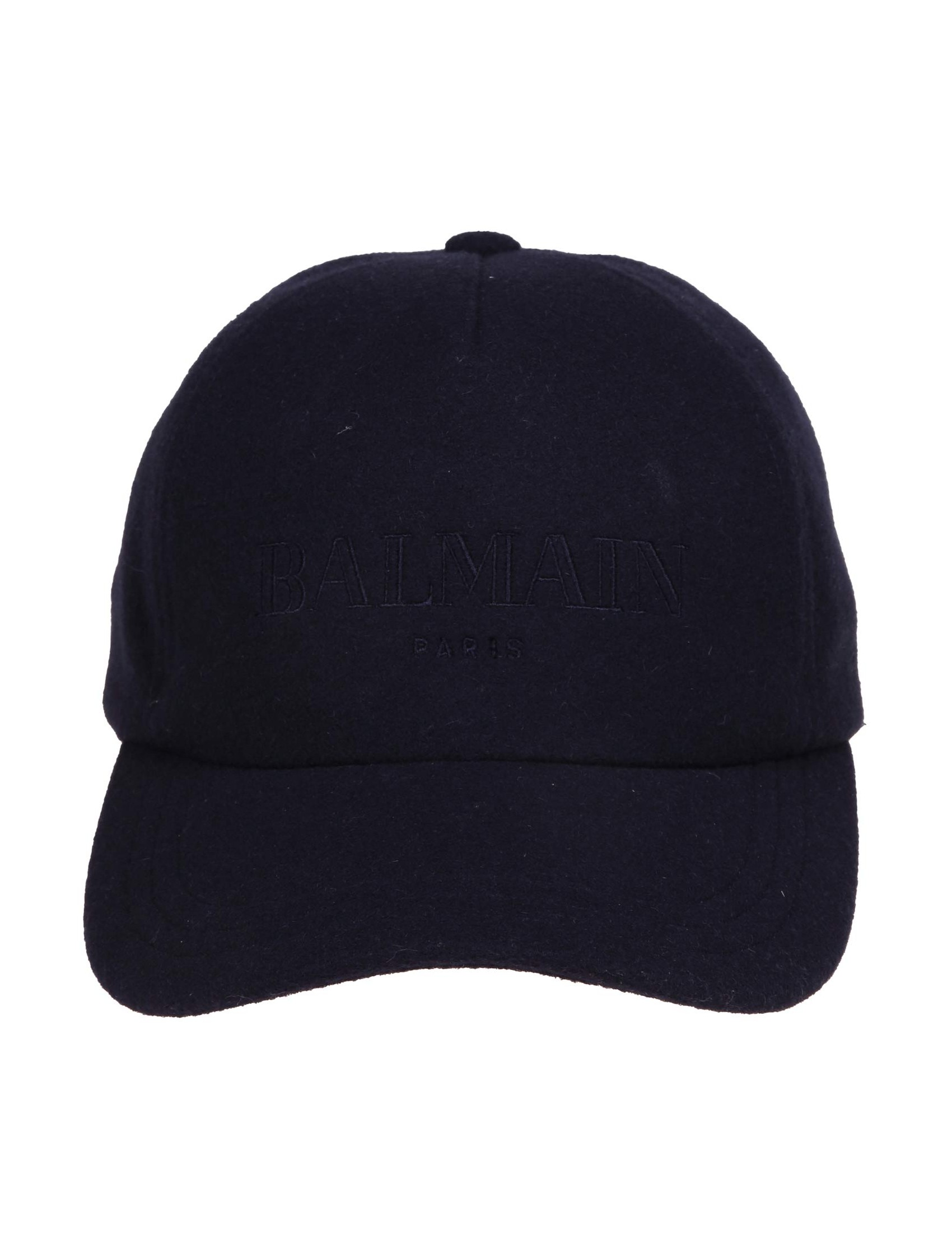 BALMAIN CAPPELLO VINTAGE IN FELTRO COLORE BLU