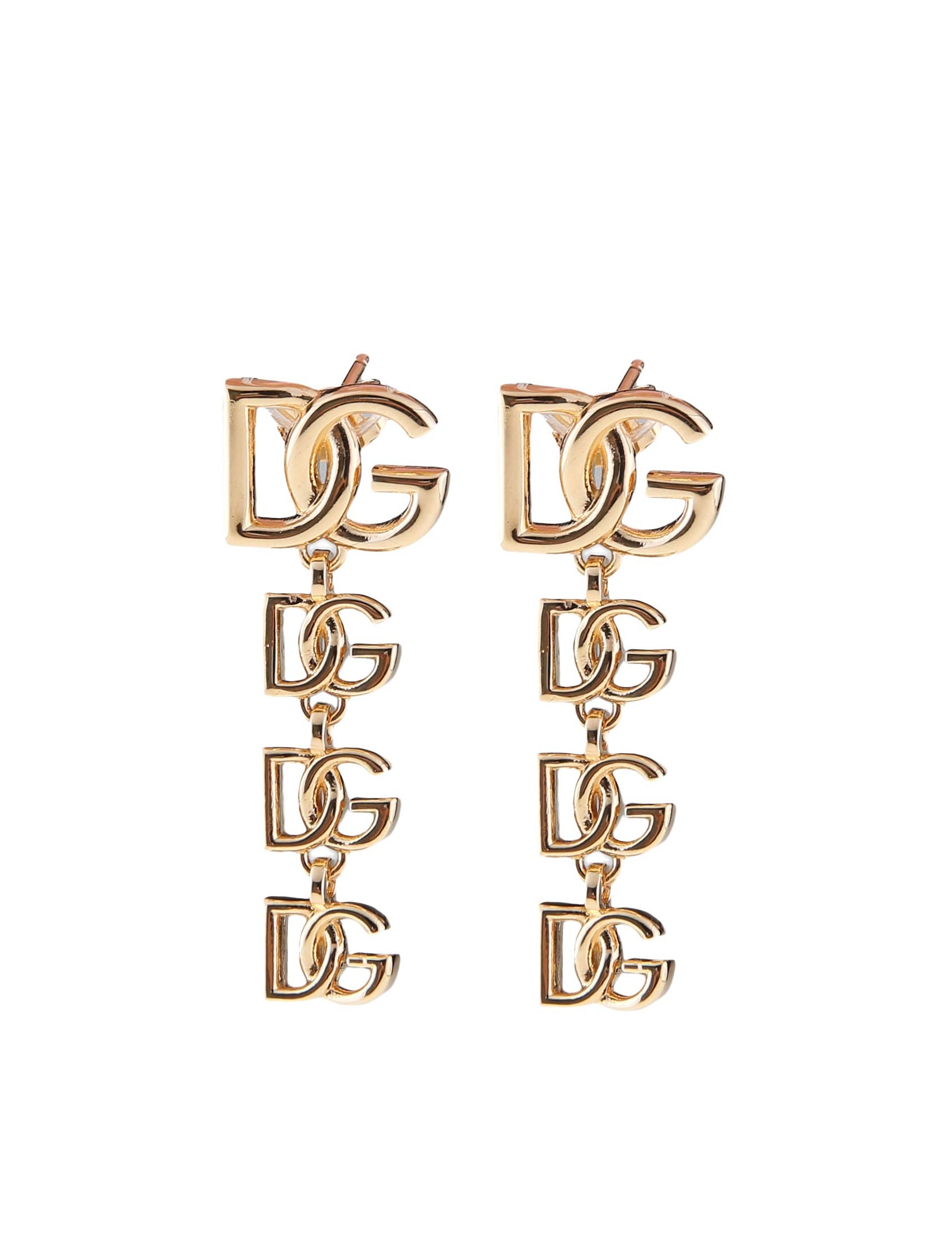 DOLCE & GABBANA LONG EARRINGS WITH DG LOGO