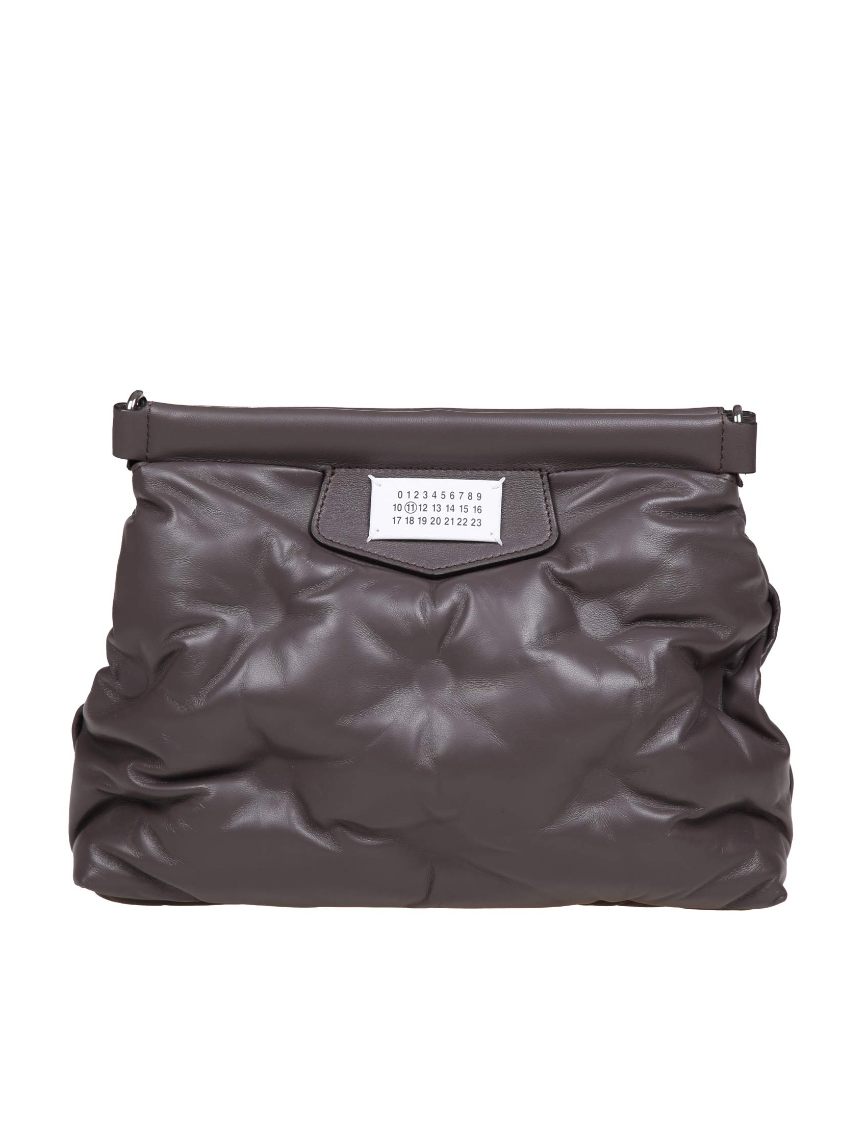 MAISON MARGIELA SHOULDER BAG IN MATELASSE' LEATHER COLOR BROWN