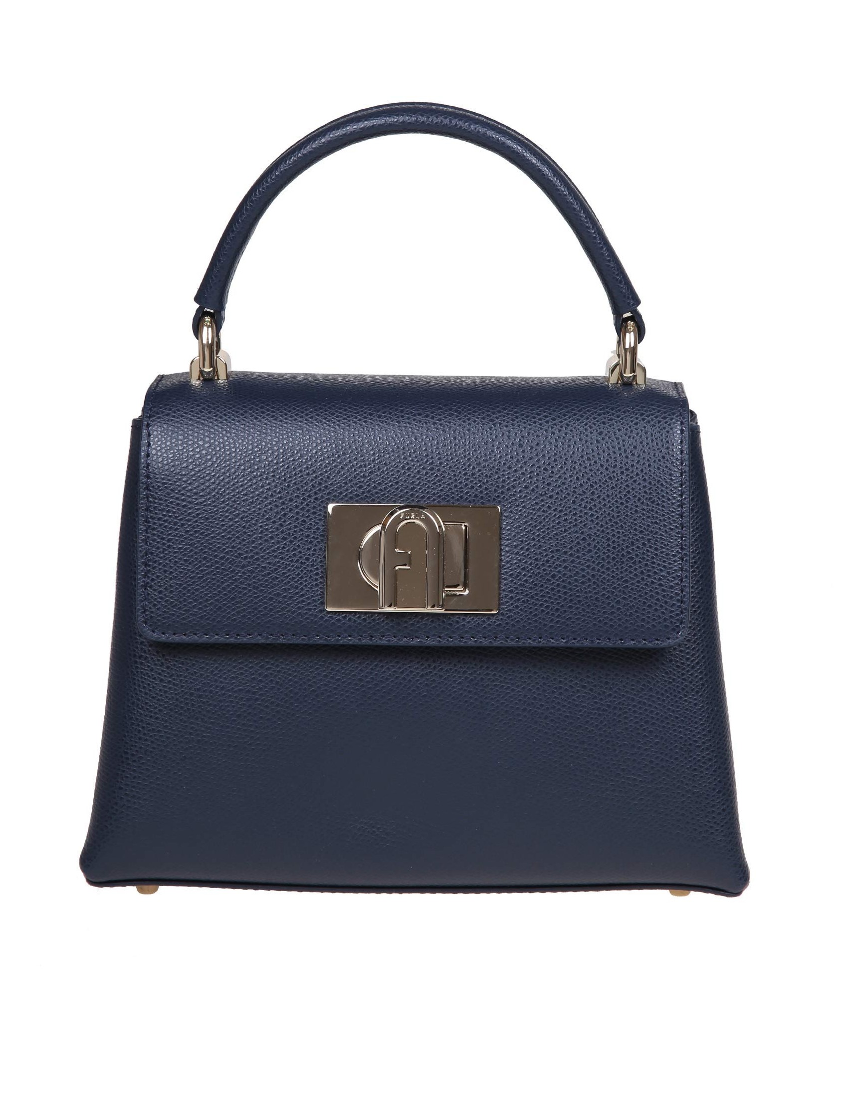 FURLA 1927 MINI HANDBAG IN BLUE LEATHER