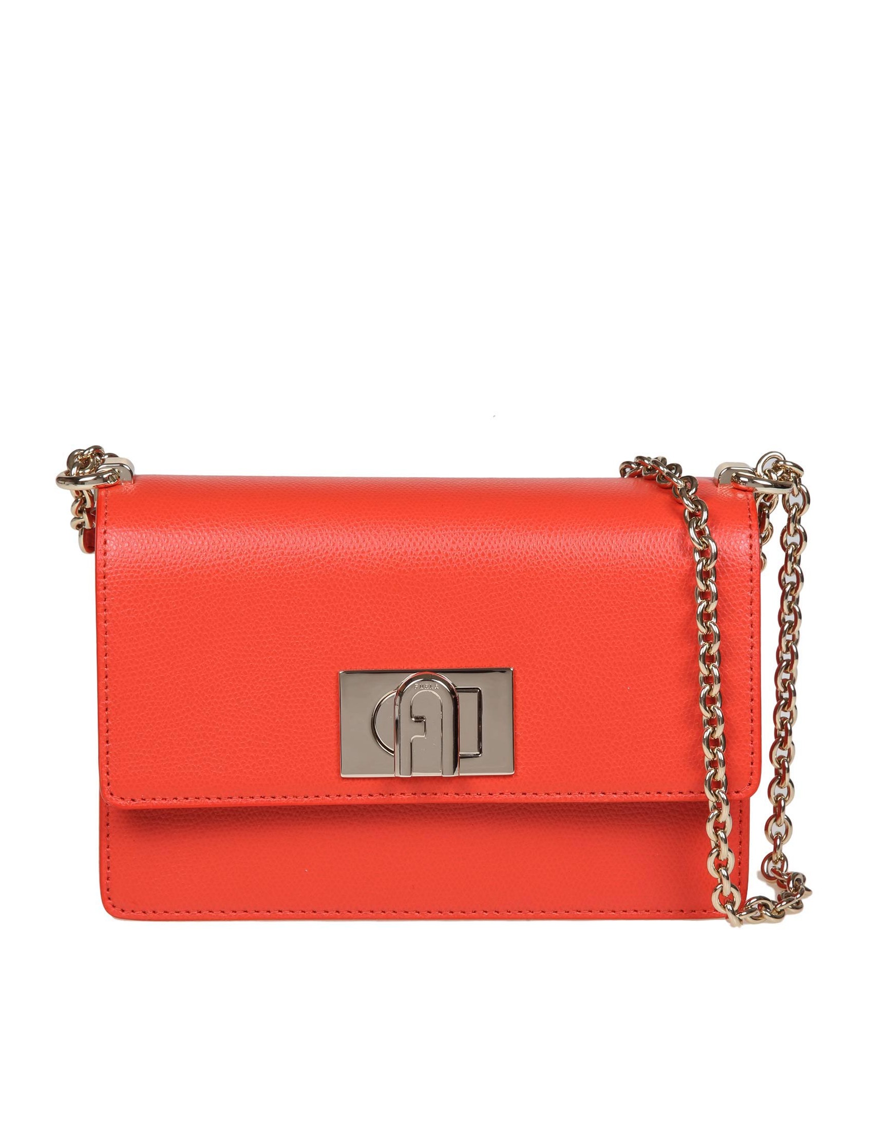 FURLA CROSSBODY IN LOBSTER COLOR LEATHER