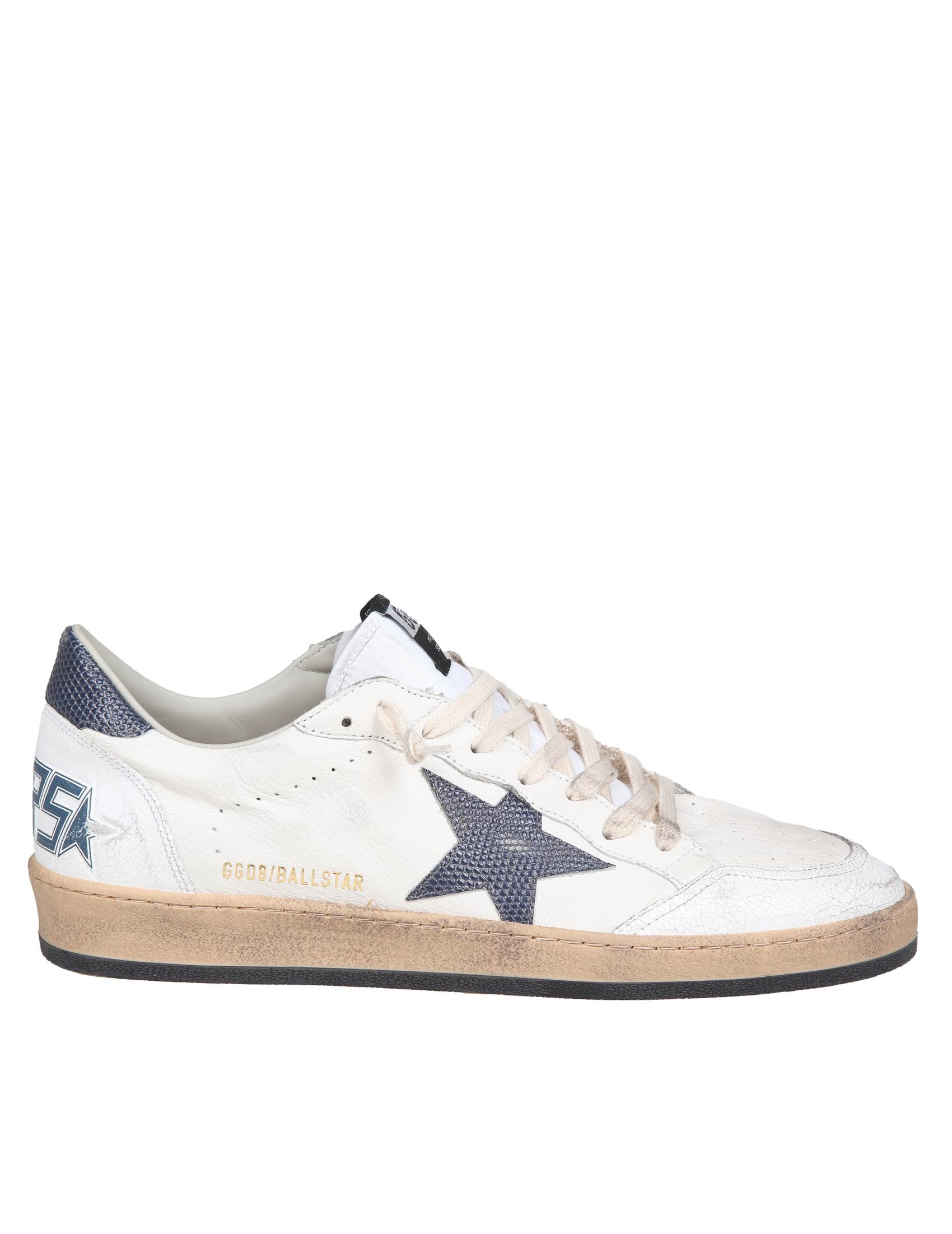 GOLDEN GOOSE BALL STAR IN NAPPA WITH LIZARD PRINT STAR