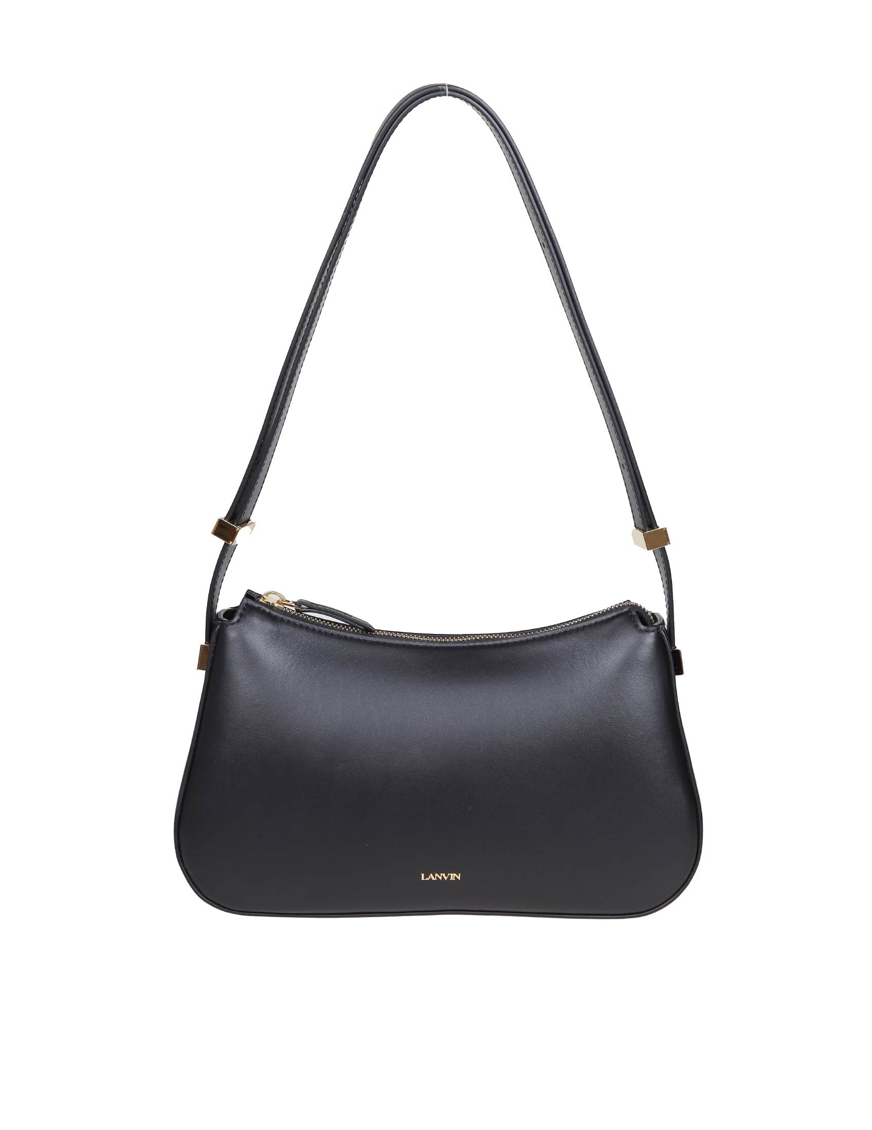 LANVIN CONCERTO BAGUETTE BAG IN BLACK LEATHER