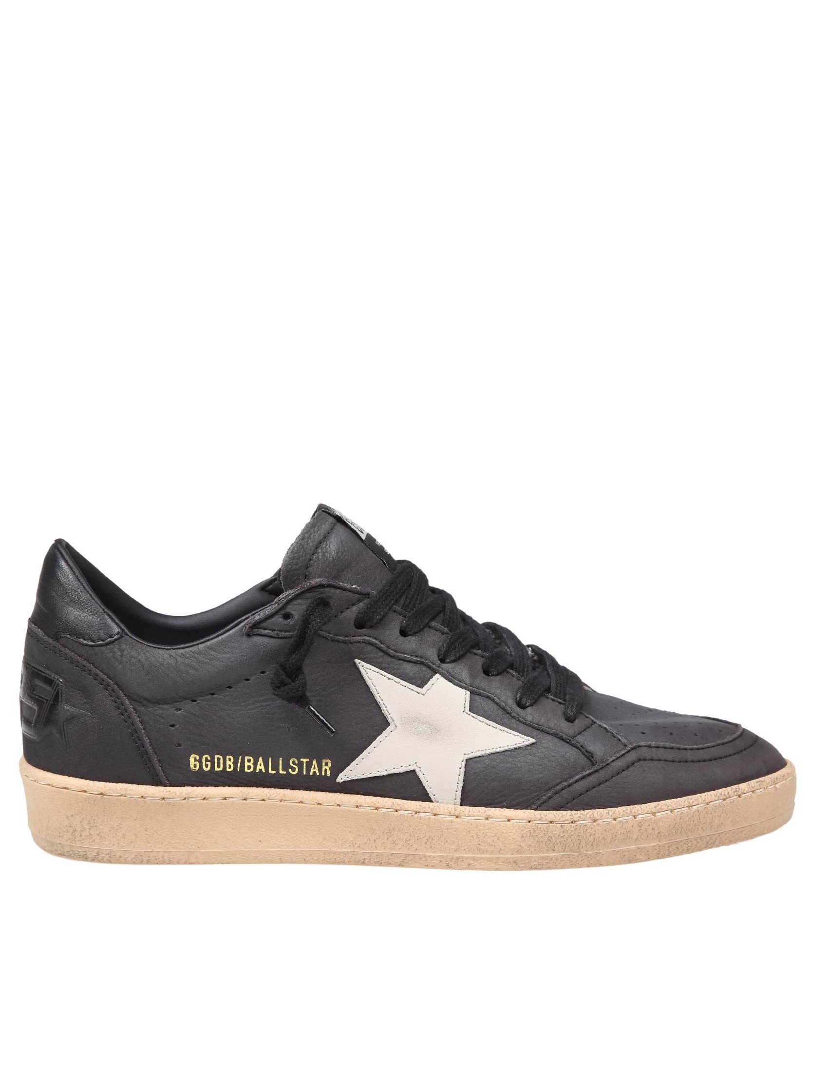 GOLDEN GOOSE SNEAKERS BALLSTAR IN PELLE COLORE GRIGIO SCURO