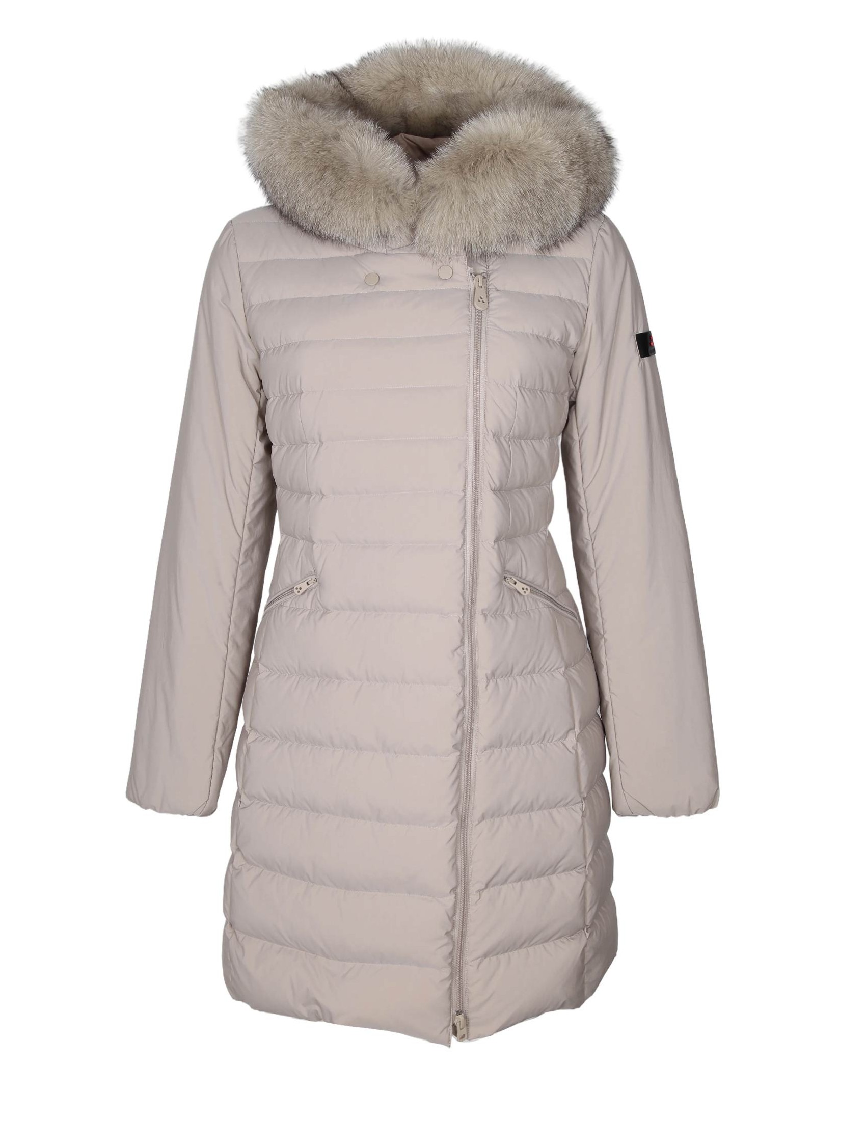 PEUTEREY SLIM SERIOLA DOWN JACKET ML 04 FUR IN NYLON BEIGE COLOR