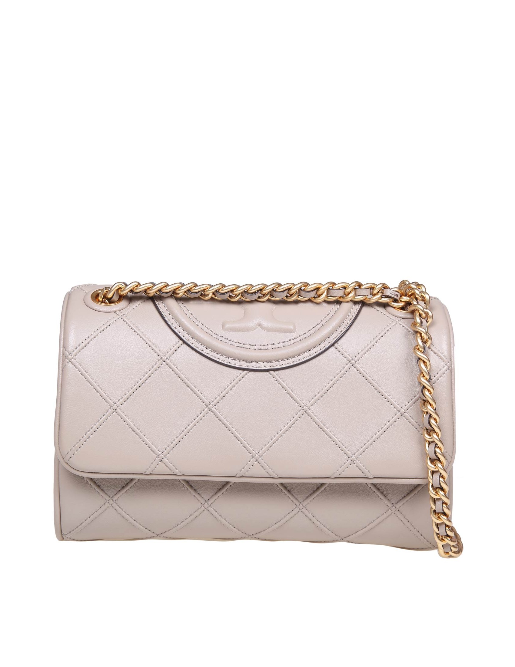 TORY BURCH FLEMING SMALL IN CLAY COLOR QUILTED LEATHER