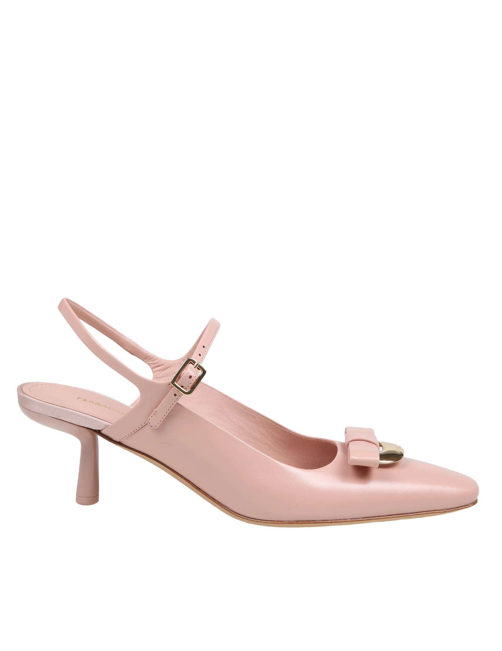 FERRAGAMO SLINGBACK OPHELIA IN PELLE COLORE ROSA