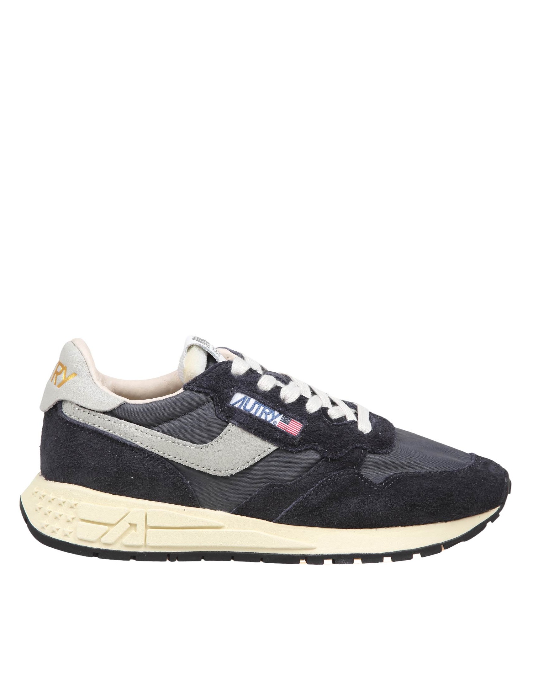 AUTRY SNEAKERS REELWIND LOW IN SUEDE E NYLON COLORE NERO/BIANC