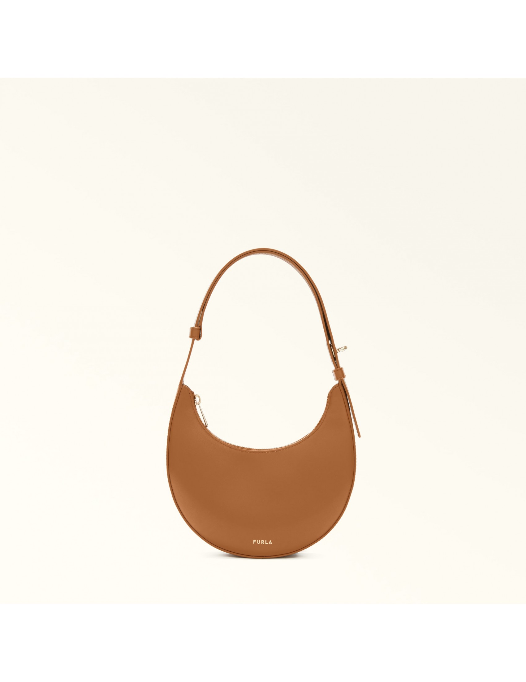 FURLA DELIZIA BORSA MINI HOBO IN PELLE COLORE BRANDY