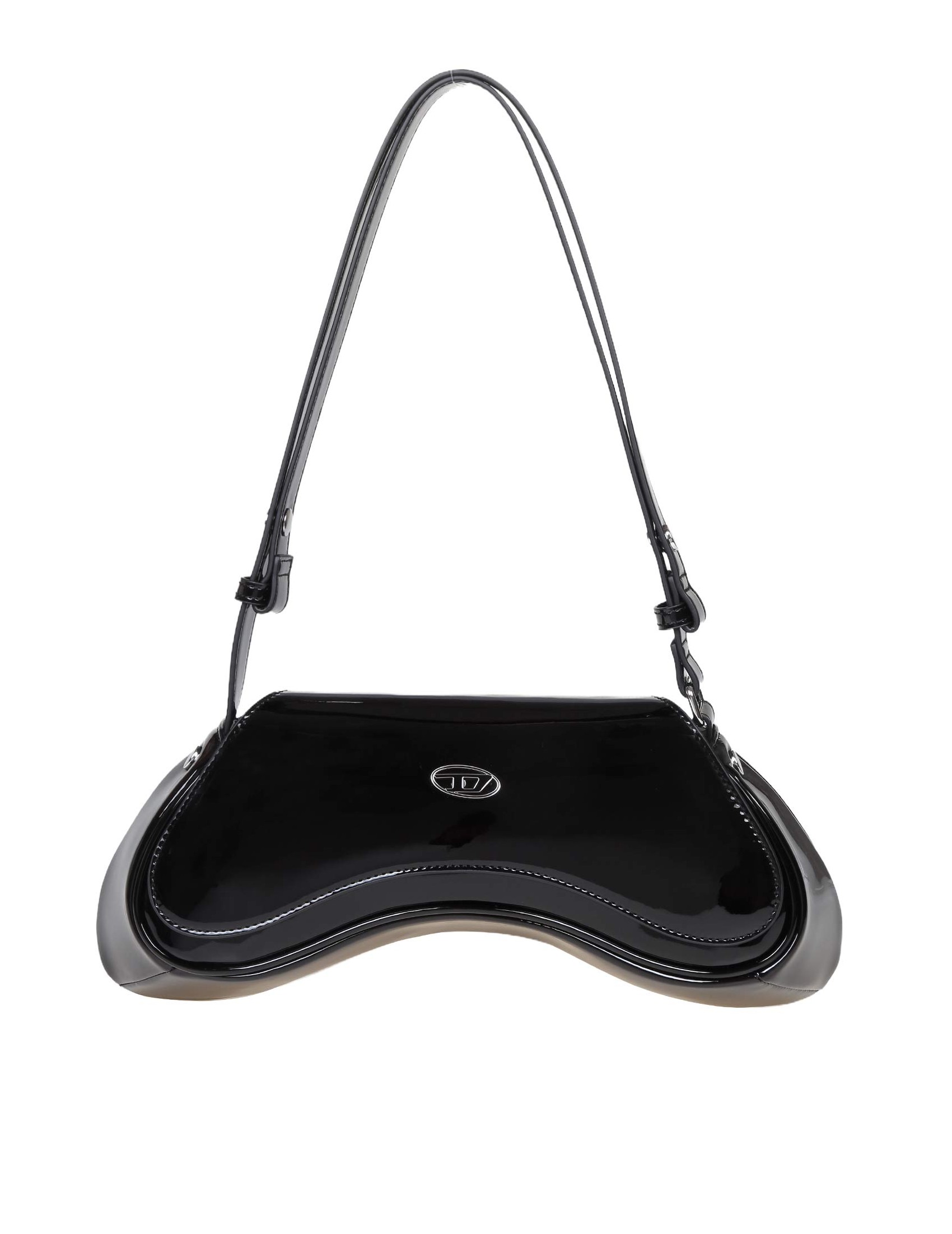 DIESEL BORSA BORSA A SPALLA PLAY LUCIDA COLORE NERO