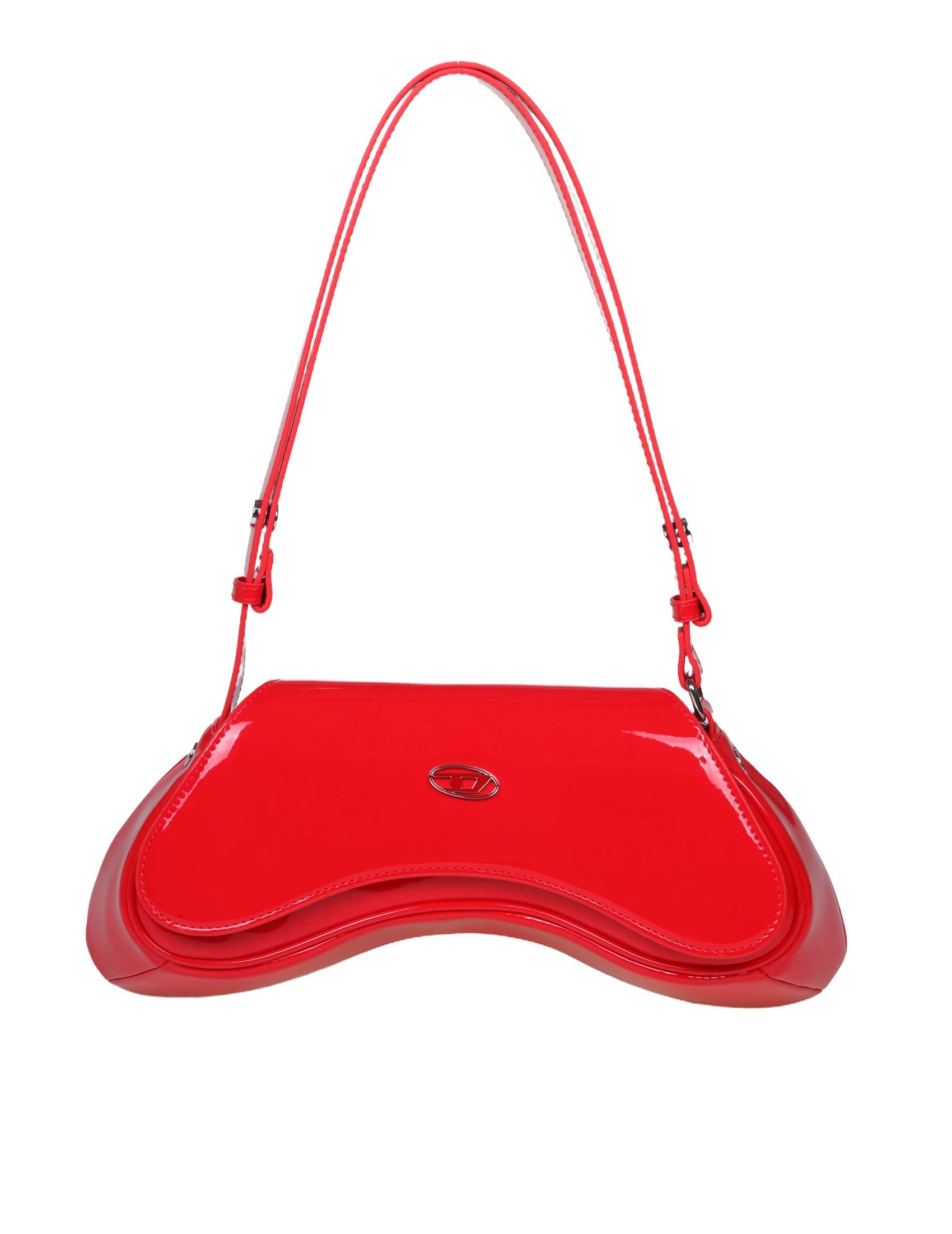 DIESEL BORSA BORSA A SPALLA PLAY LUCIDA COLORE ROSSO