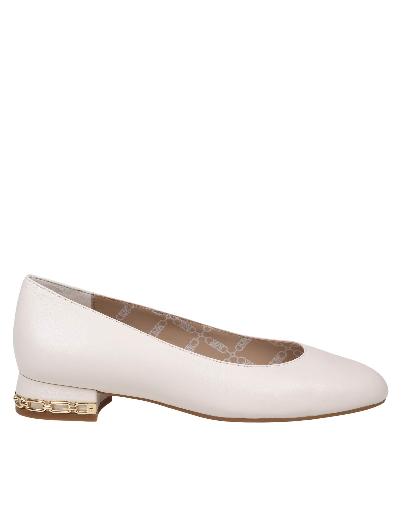 MICHAEL KORS JUNE FLEX BALLET IN CREAM COLOR LEATHER