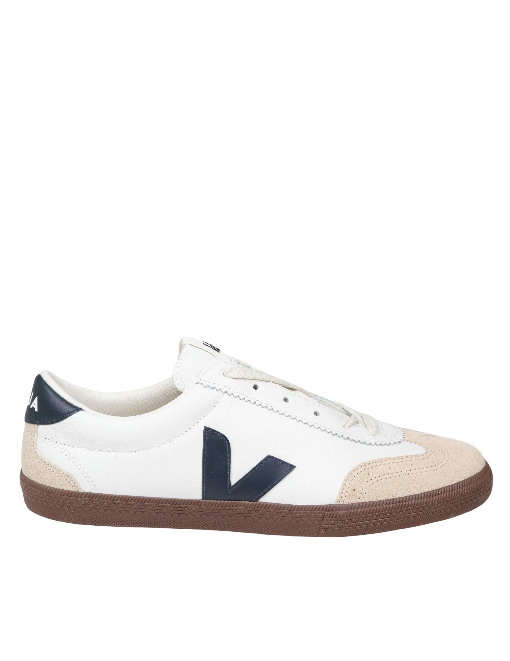 VEJA LEATHER VOLLEY SNEAKERS WITH SUEDE DETAILS