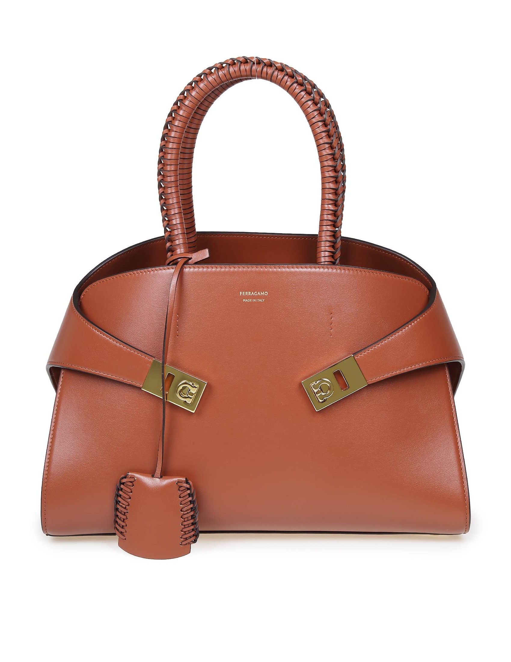 FERRAGAMO BORSA HUG TH S IN PELLE COLORE COGNAC